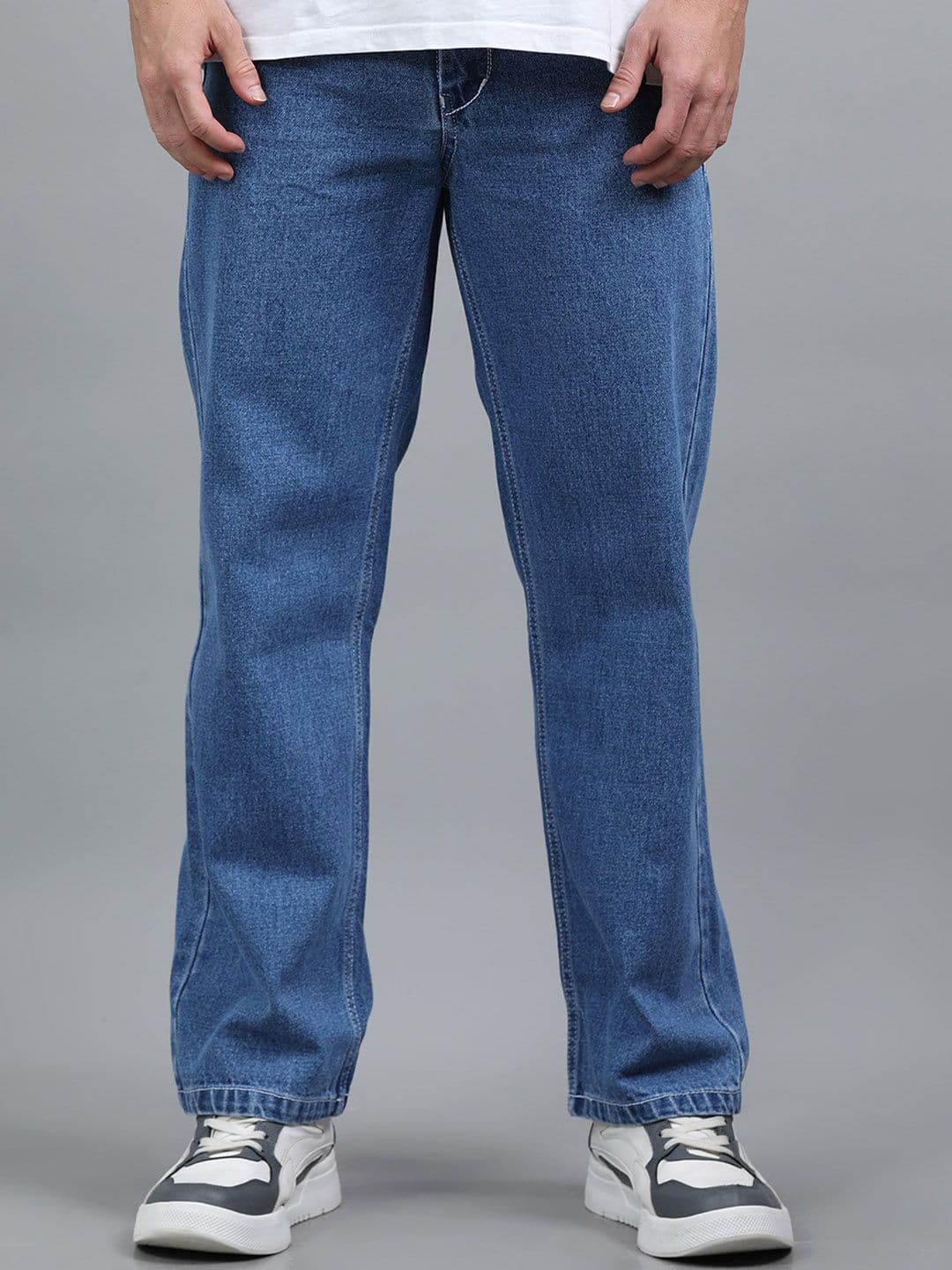 Kolor Fusion Men Loose Cotton Mid-Rise Baggy Jeans - view 1