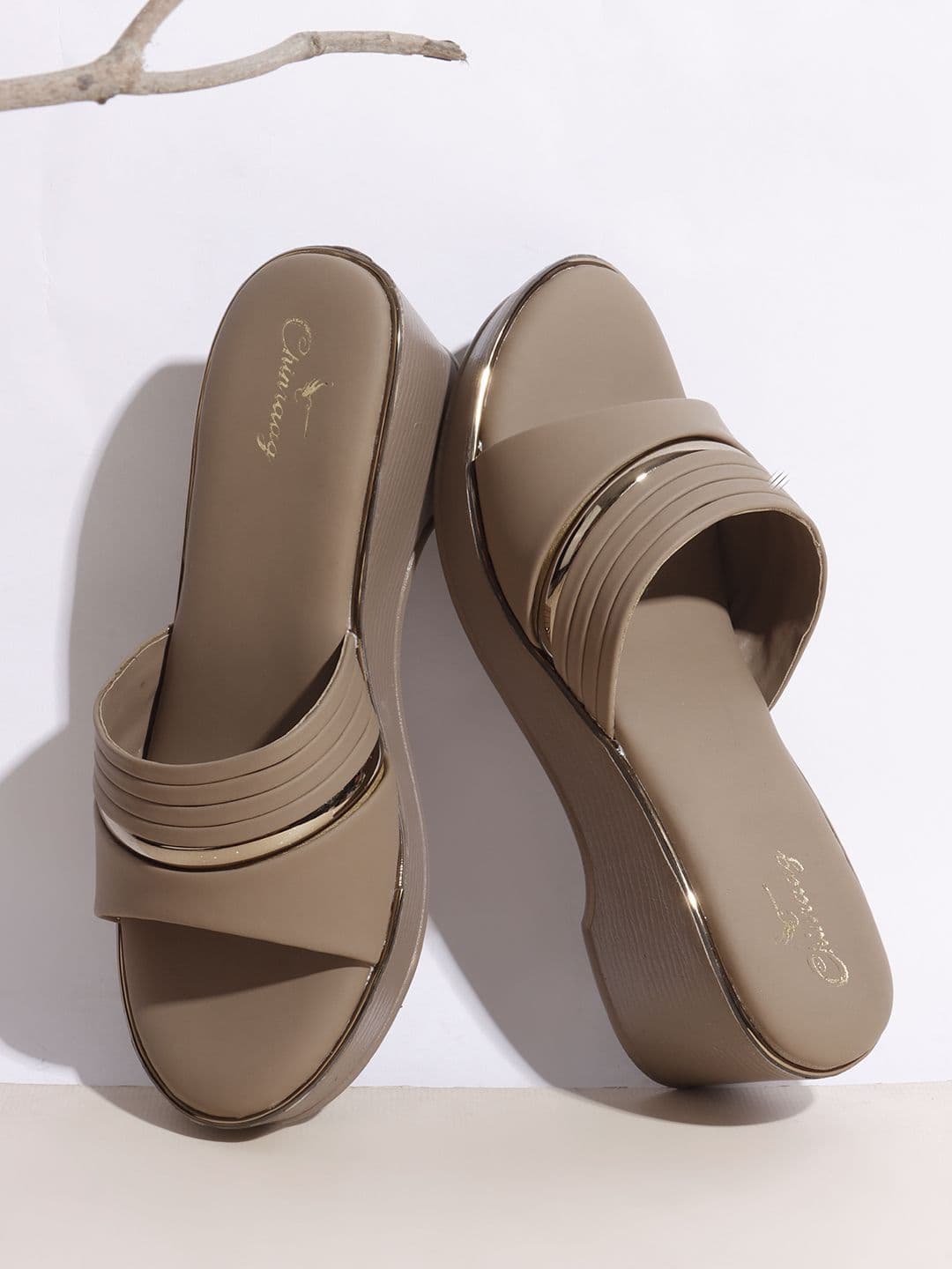 CHINRAAG Women Solid High-Top Open Toe Platform Regular Sandals - view 1