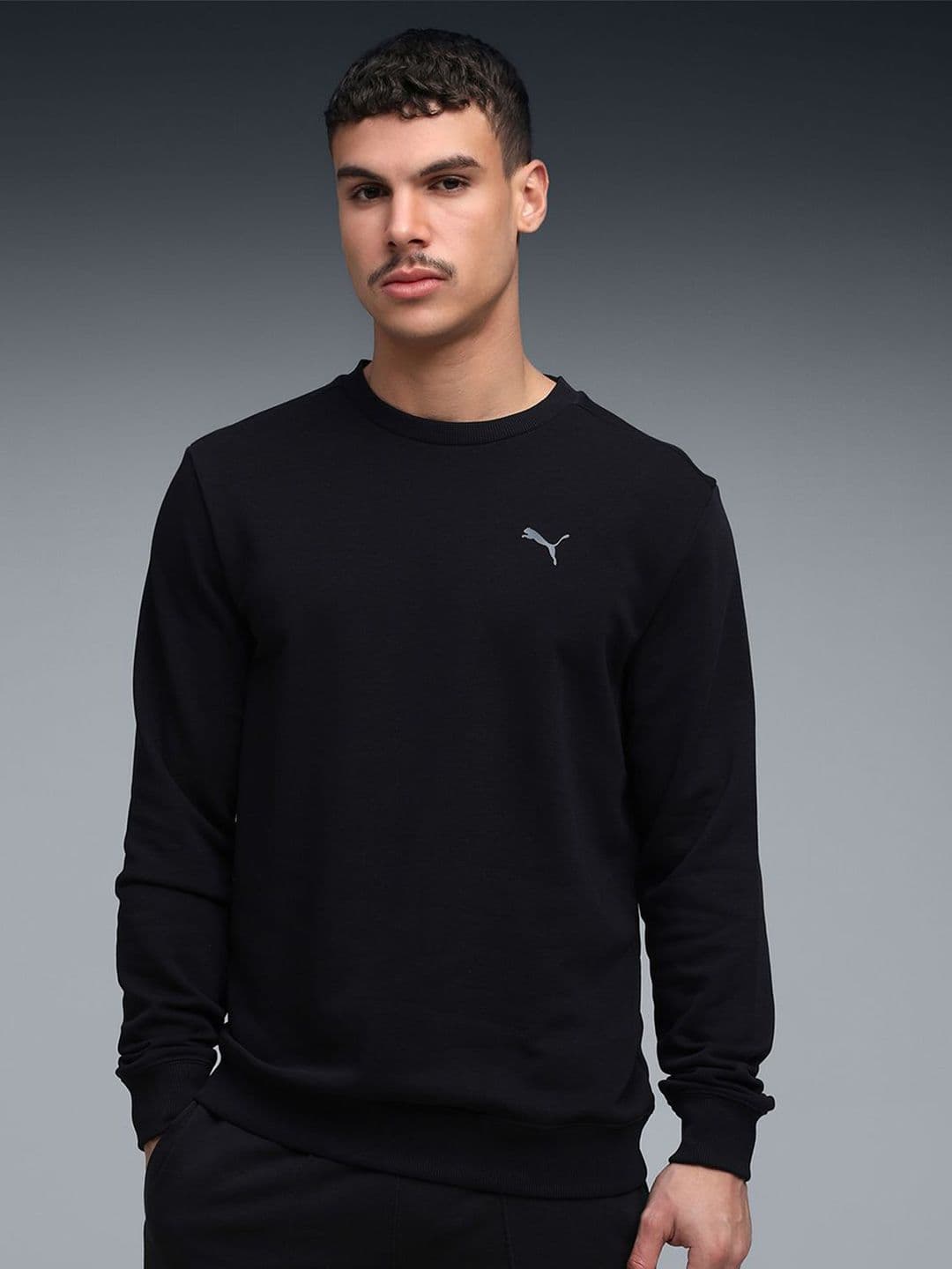 Puma Essentials Logo Mens Regular Fit Crew Sweatshirt - view 1