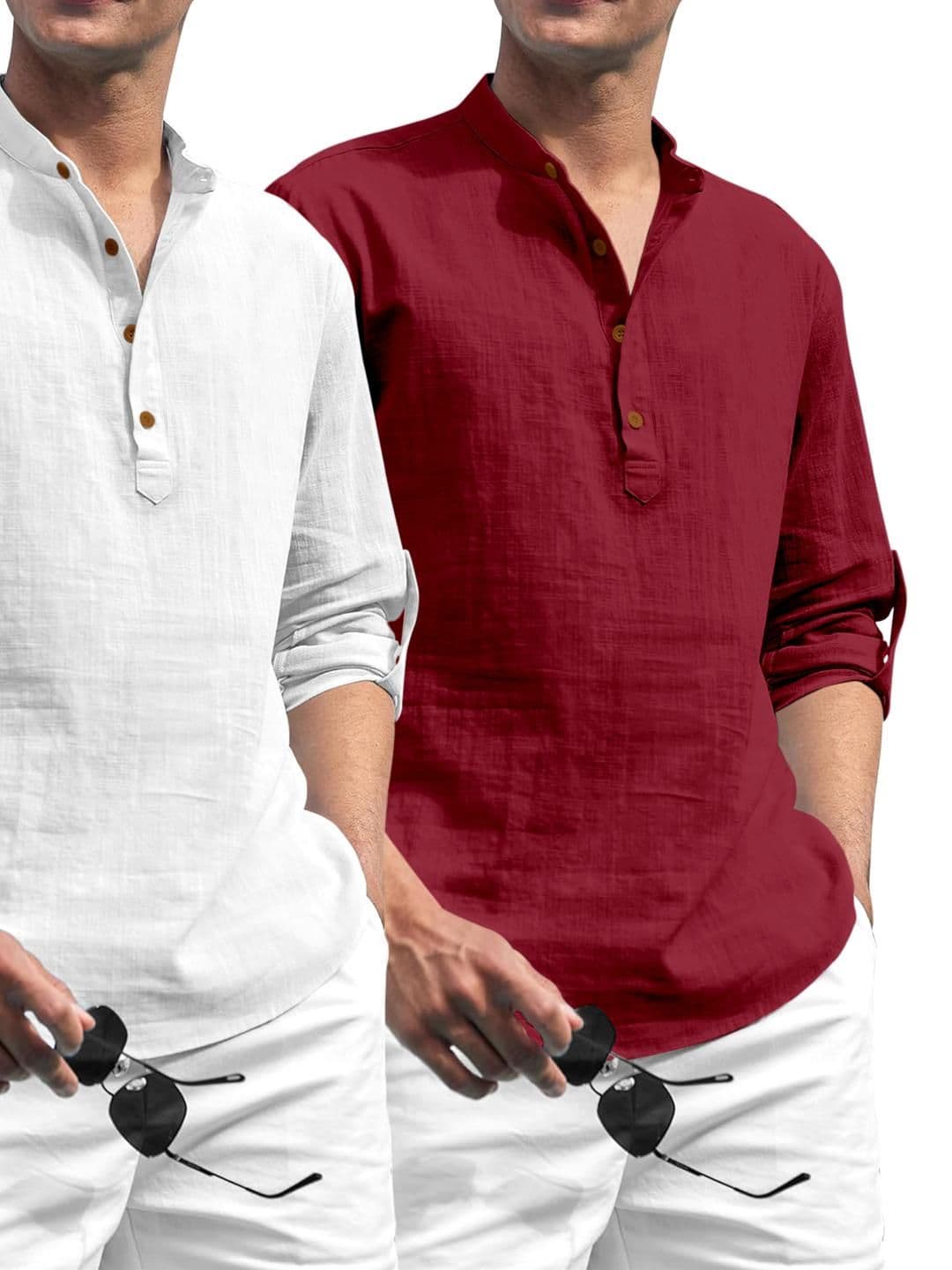 Fifth U White Blended Kurtas - view 1