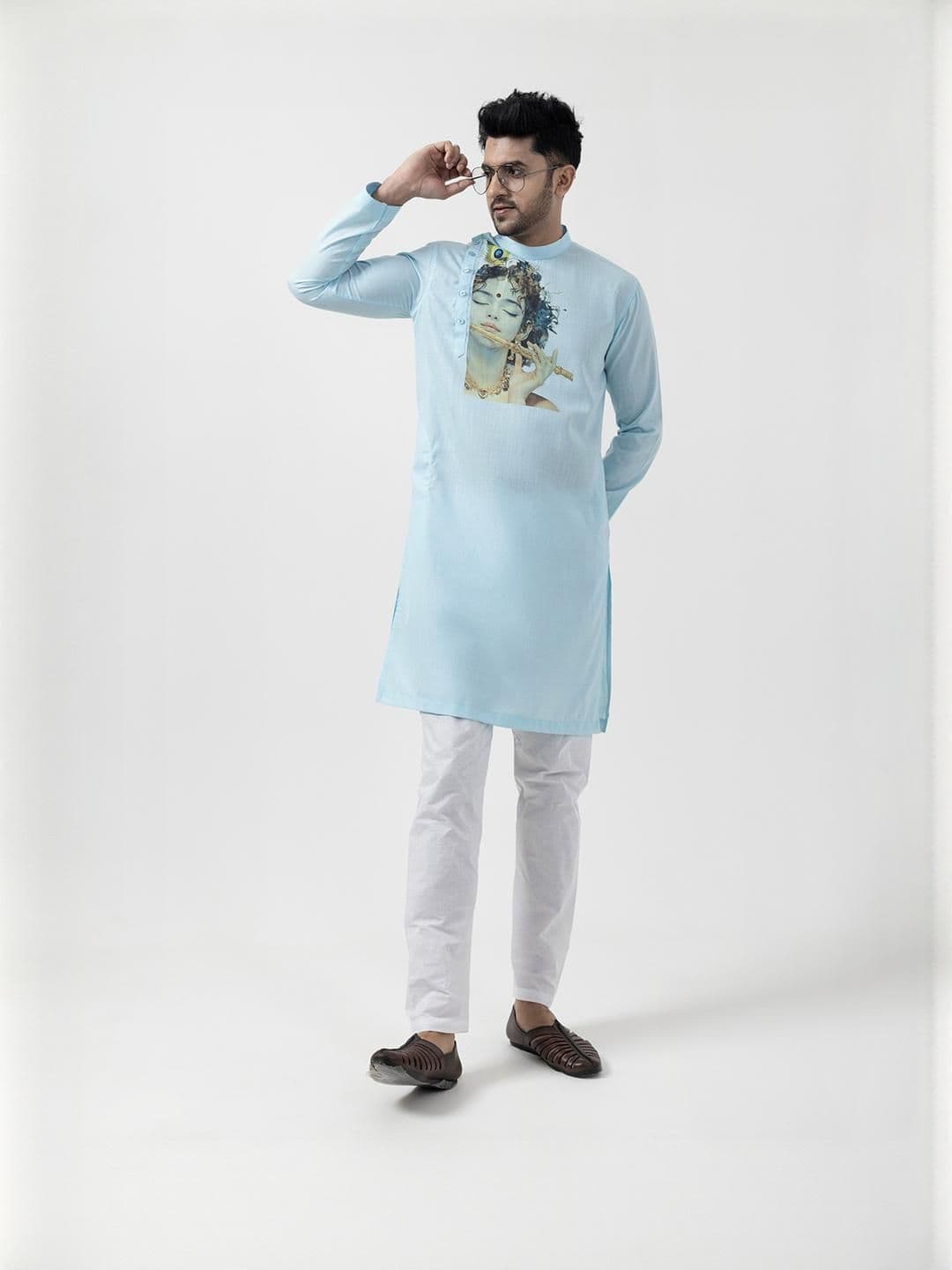 PulseIQ Men Blue Kurtas - view 1
