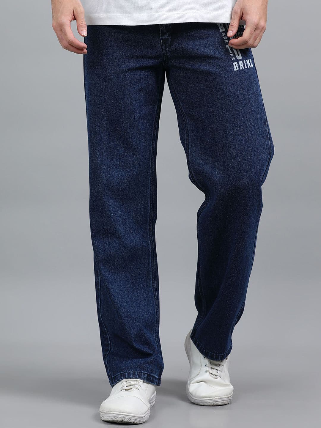 Kolor Fusion Men Discharge Mid-Rise Cotton Printed Baggy Jeans - view 1