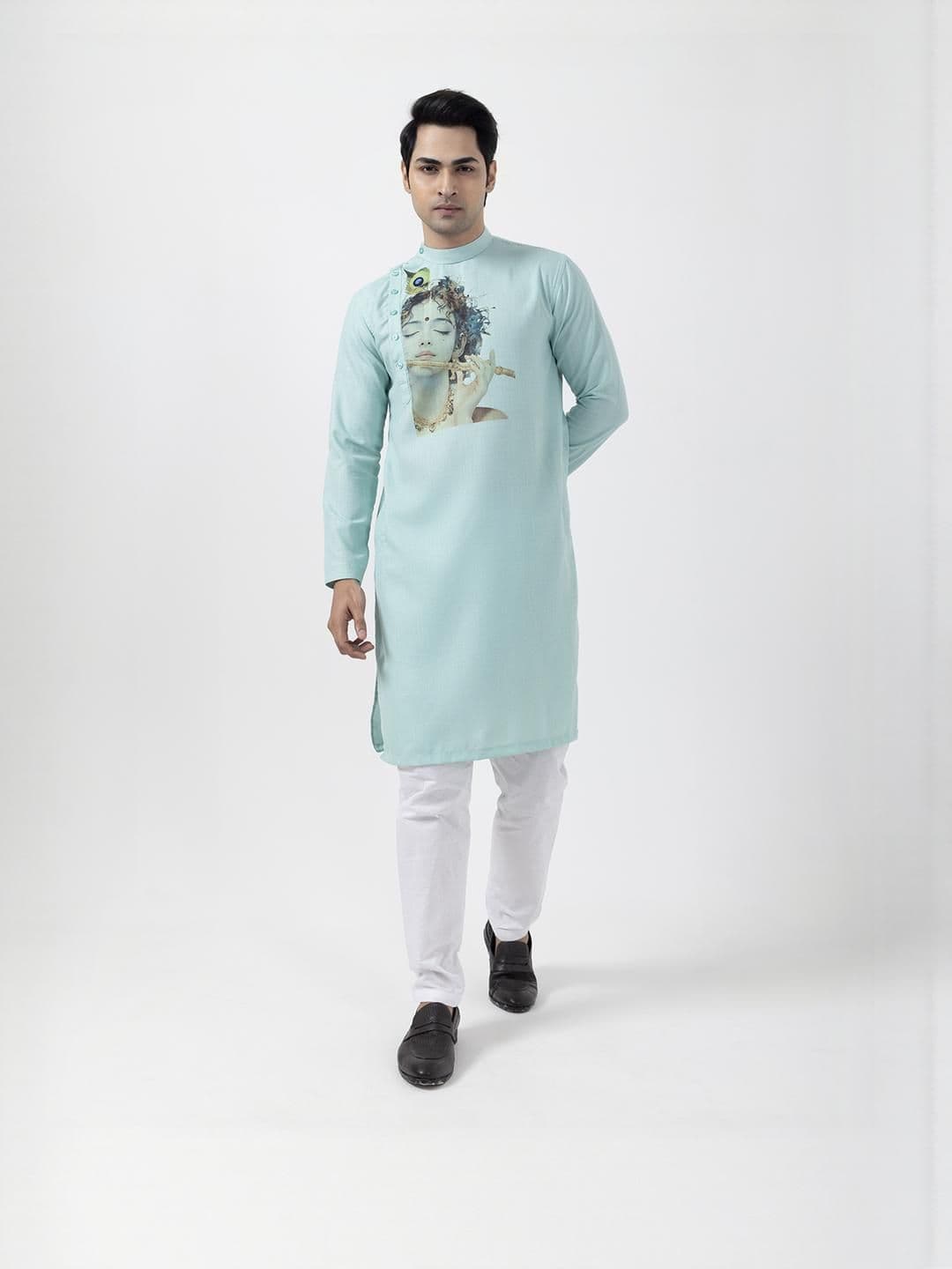 PulseIQ Men Green Kurtas - view 1