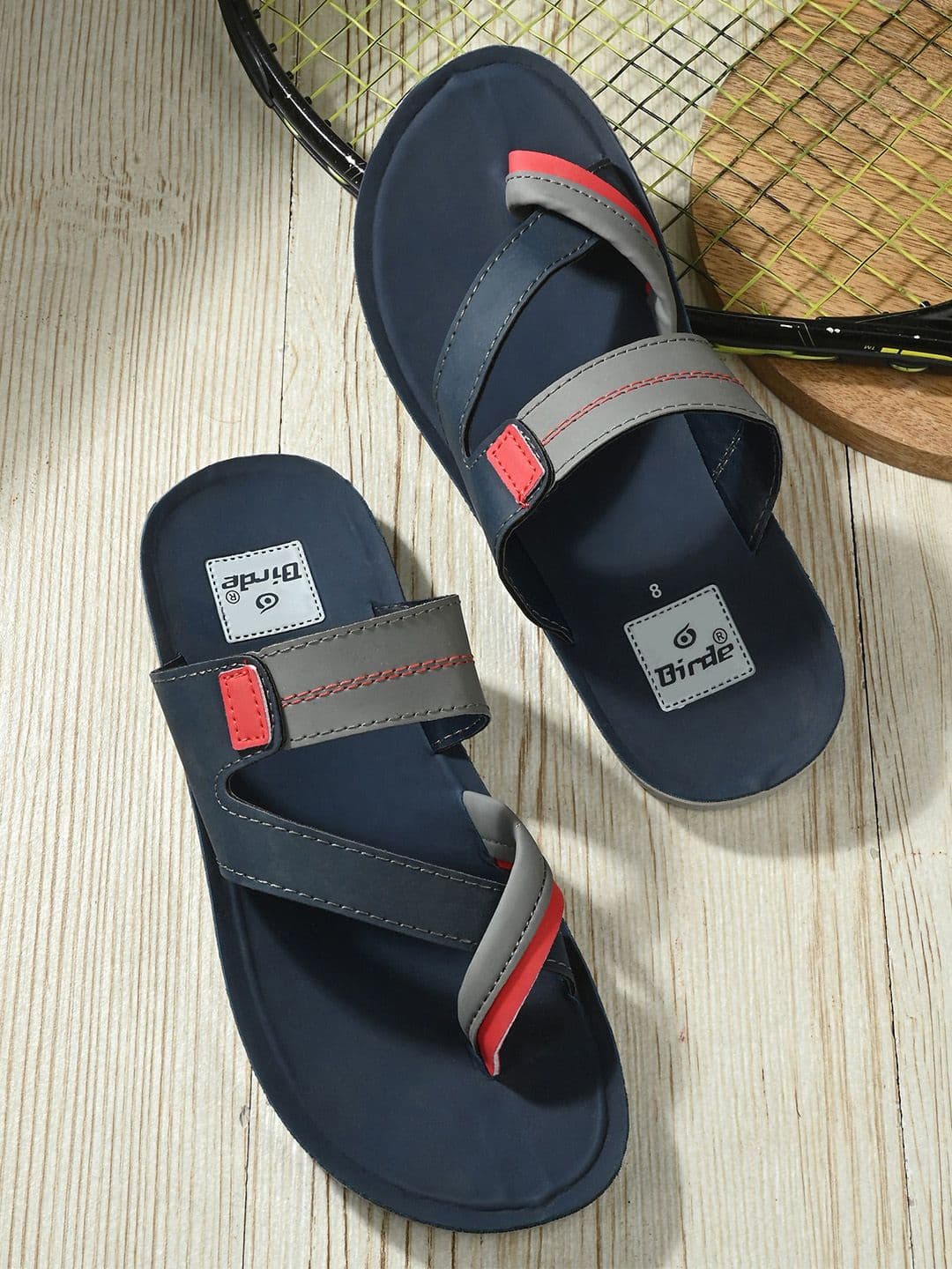 BIRDE Men Colourblocked Comfortable Slip-On Flip Flops - view 1