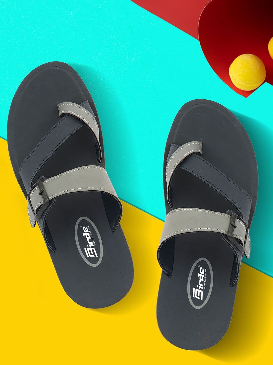 BIRDE Men Colourblocked Comfortable One-Toe Slip-On Flip Flops - view 1
