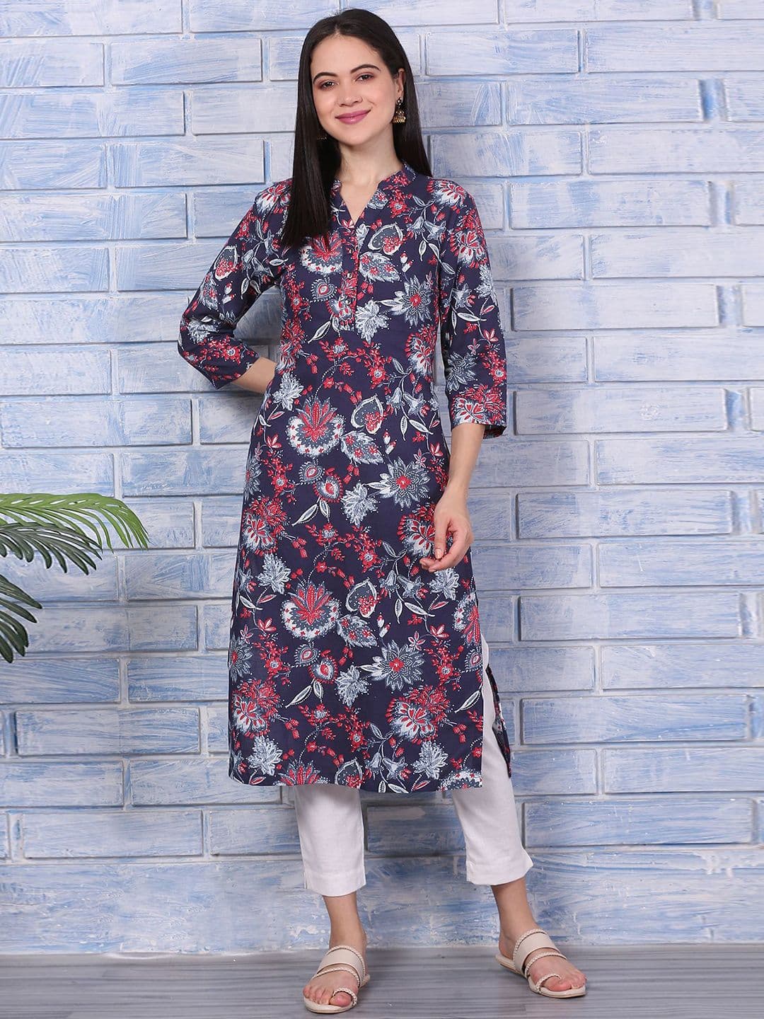 W Women Floral Printed Kurta - view 1