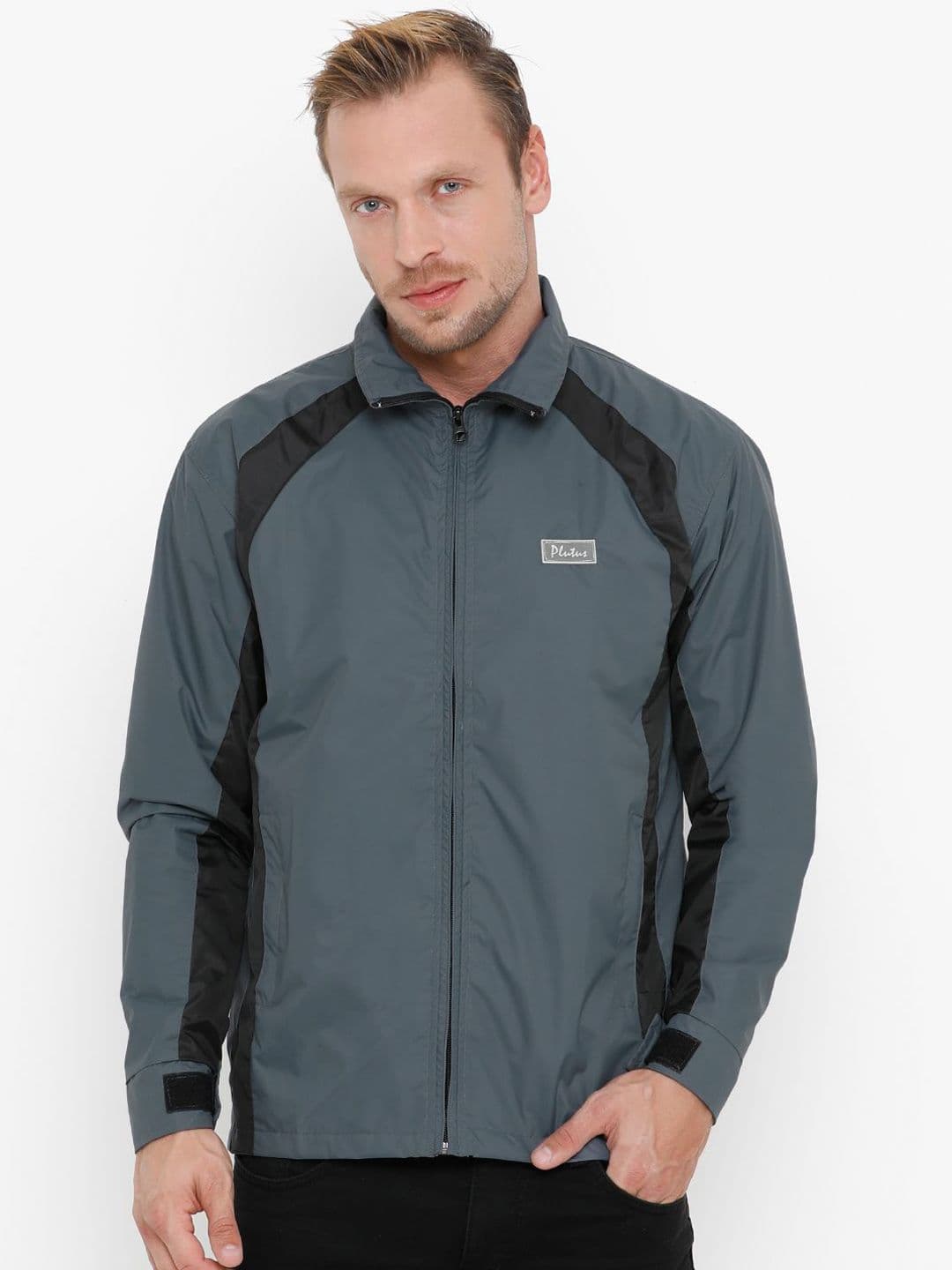 Plutus Colourblocked Spread Collar Water Resistant Sporty Jacket - view 1