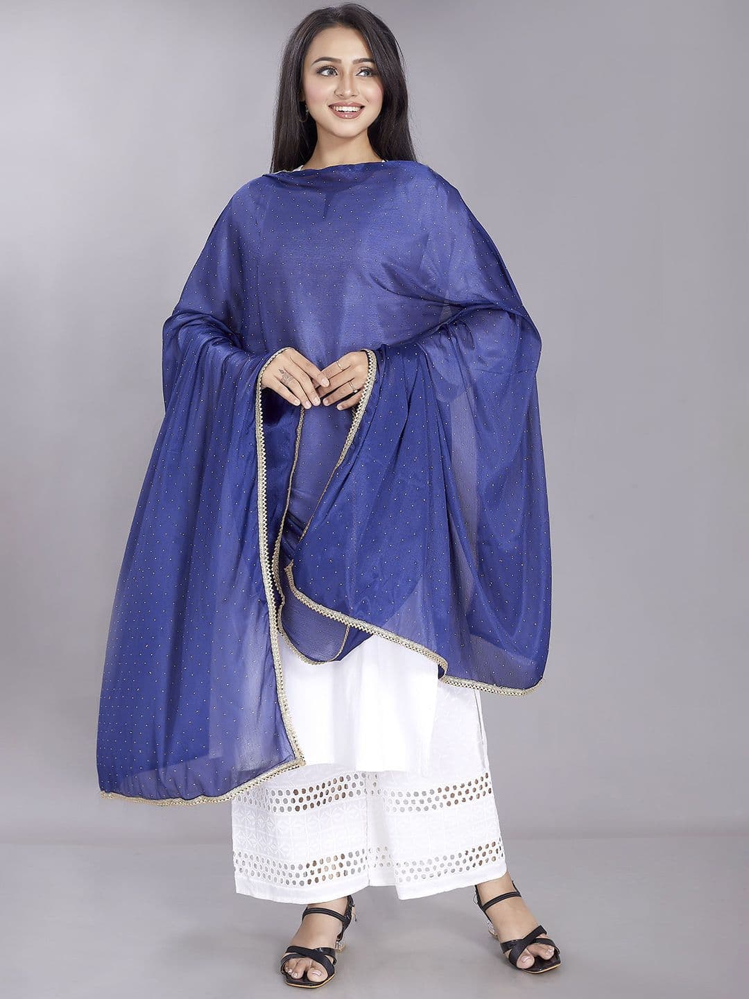 Rani Saahiba Embellished Beads & Stones Dupatta - view 1