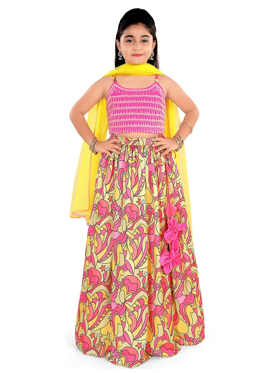 Pragya Exclusive Girls Embroidered Ready to Wear Lehenga & Blouse With Dupatta - view 1