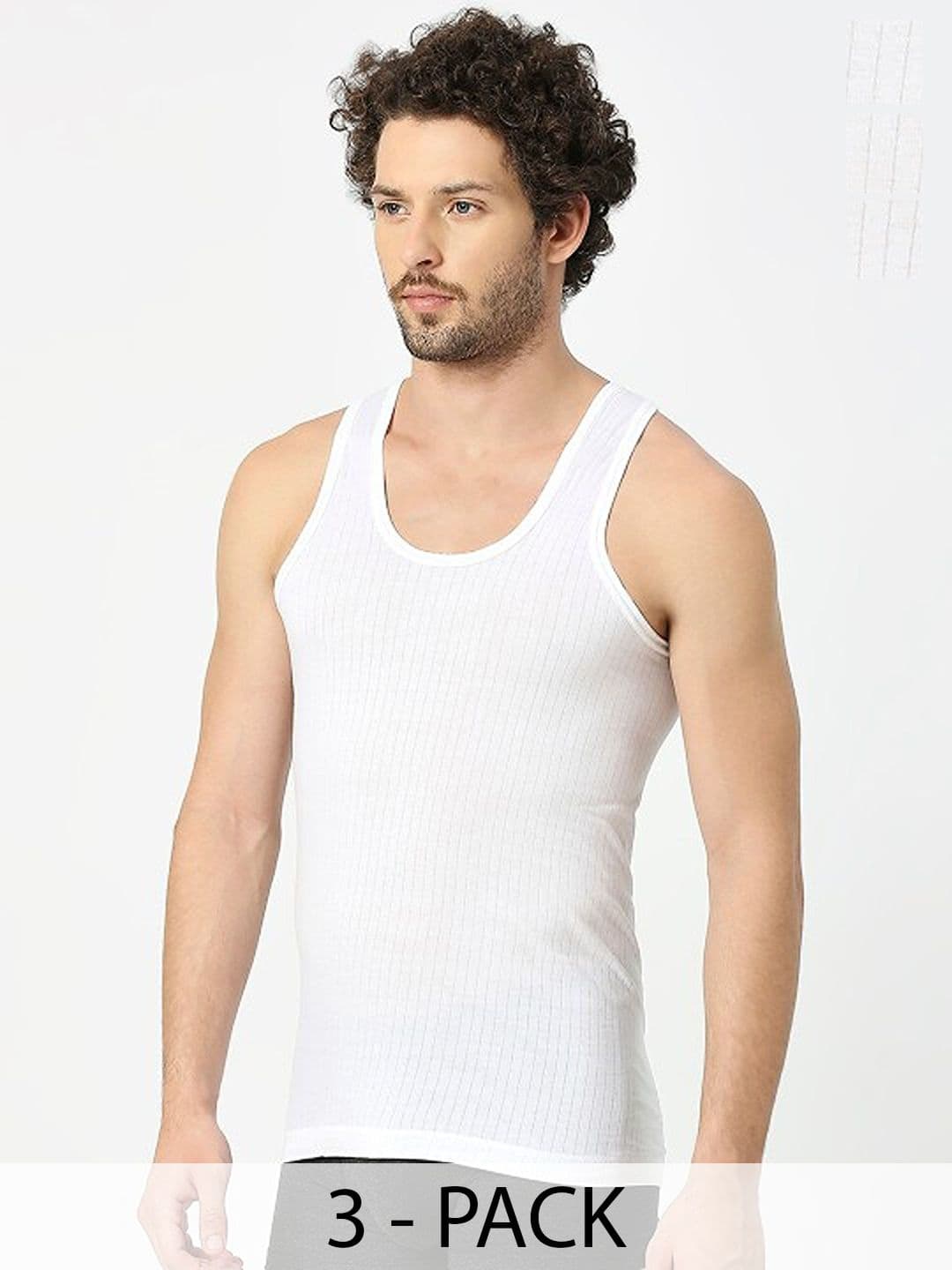 CAVENDERS Pack Of 3 Pure Cotton Scoop Neck Gym Vests C72=-SWIFT----==3- ---85 - view 1