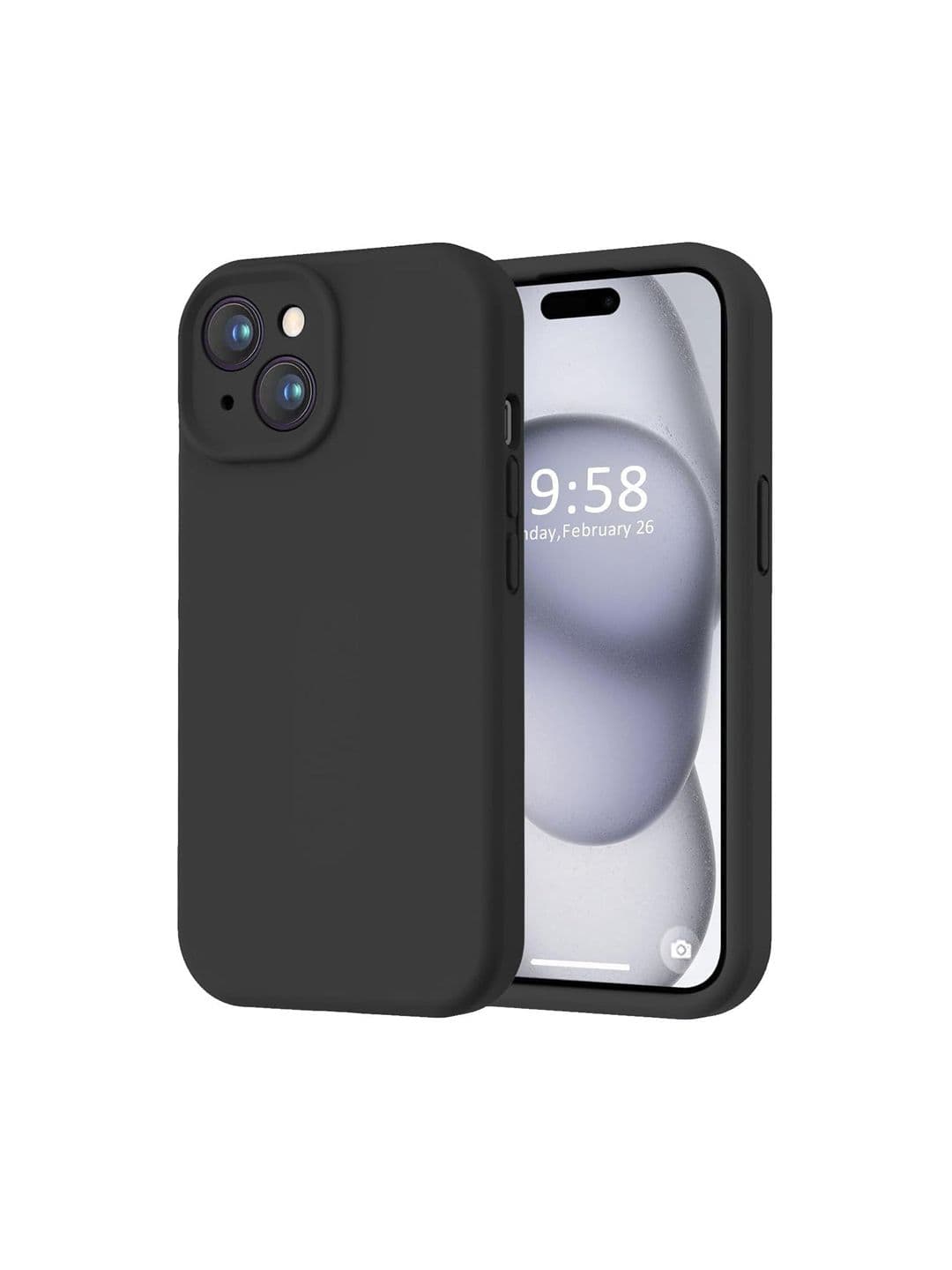 LIRAMARK Solid Printed iPhone 15 Back Case Mobile Accessories