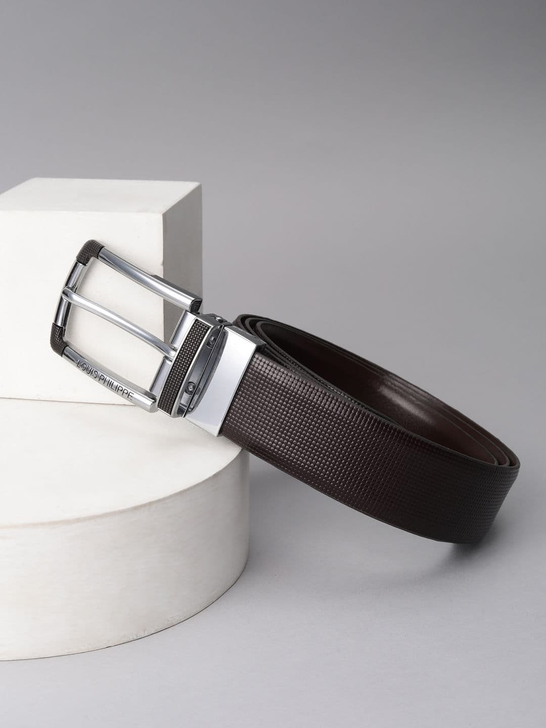 Louis Philippe Men Textured Leather Belt - view 1
