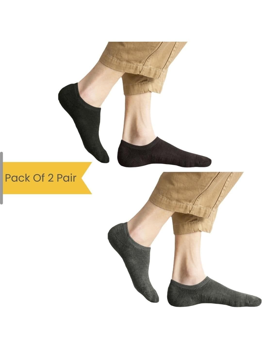 NESKA MODA Unisex Set Of 2 Shoe Liners Cotton Socks - view 1