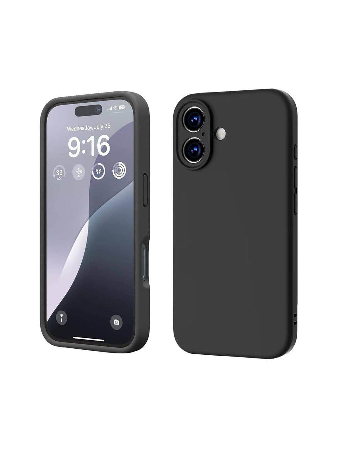 LIRAMARK Solid Printed iPhone 16 Plus Back Case Mobile Accessories