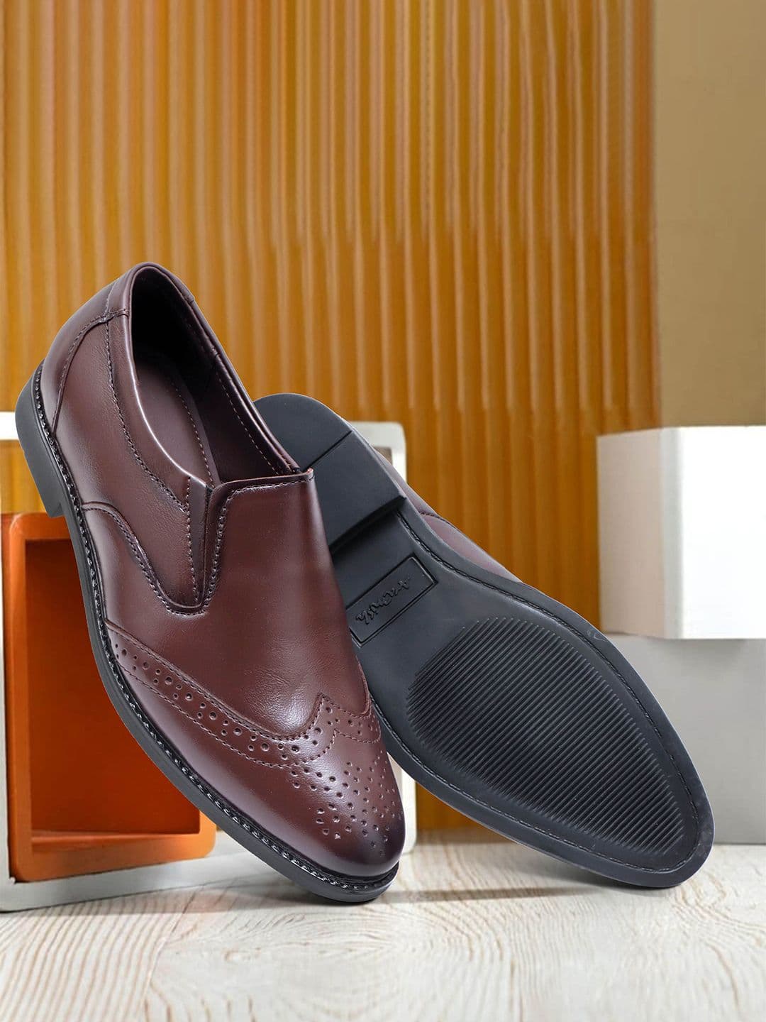 ARAMISH Men Leather Formal Slip-Ons - view 1