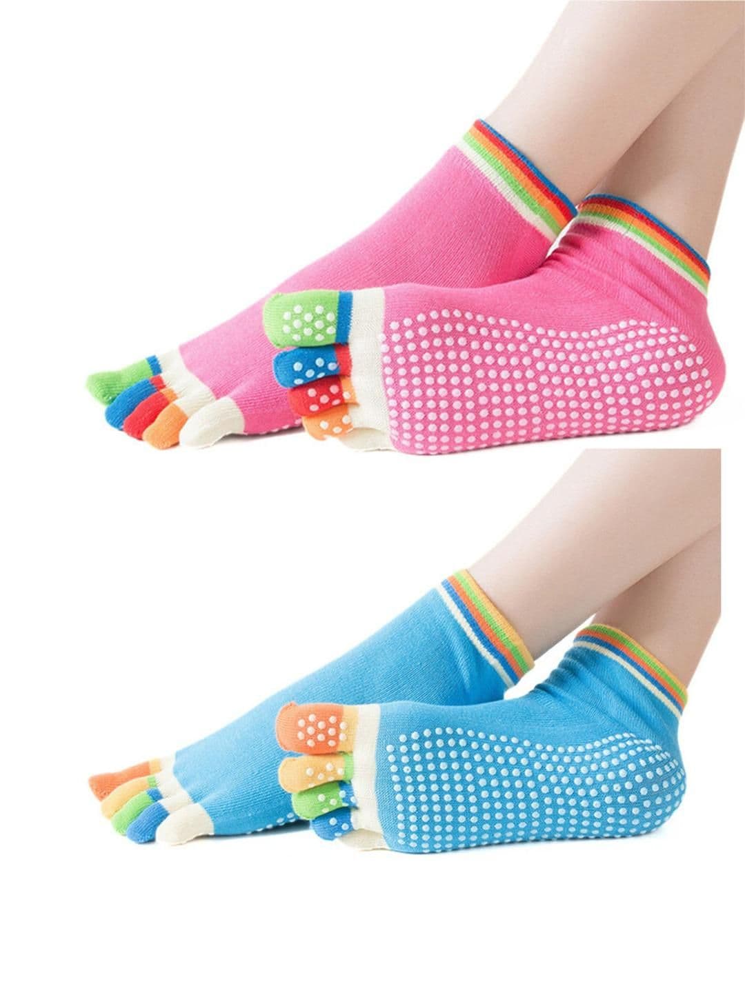 NESKA MODA Unisex Set Of 2 Ankle Length Cotton Socks - view 1