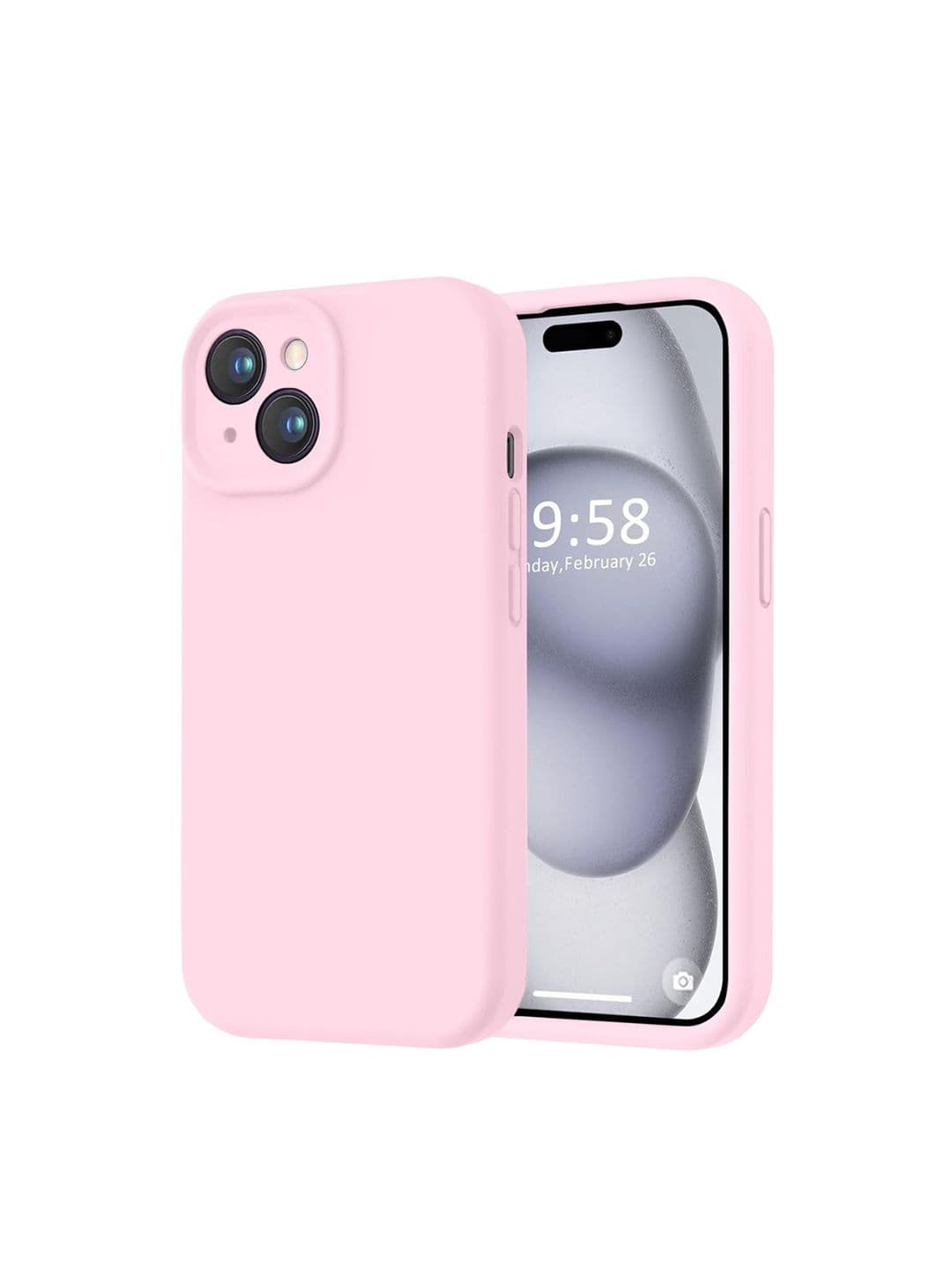 LIRAMARK Solid Printed iPhone 15 Back Case Mobile Accessories