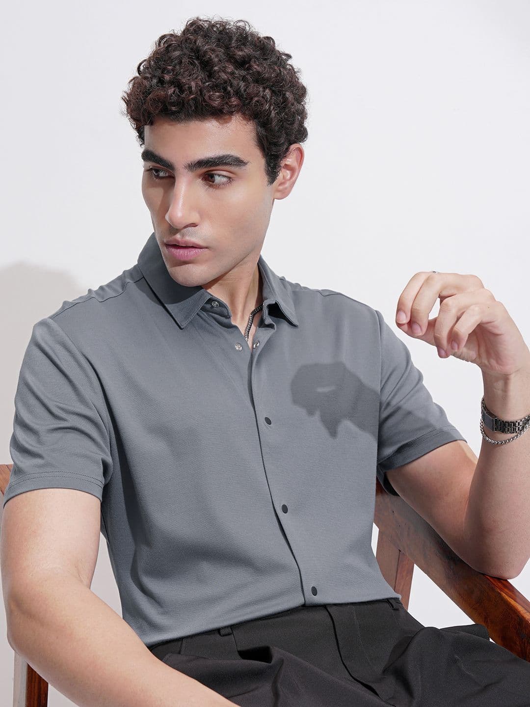 HIGHLANDER Cutaway Collar Slim Fit Shirt - view 1