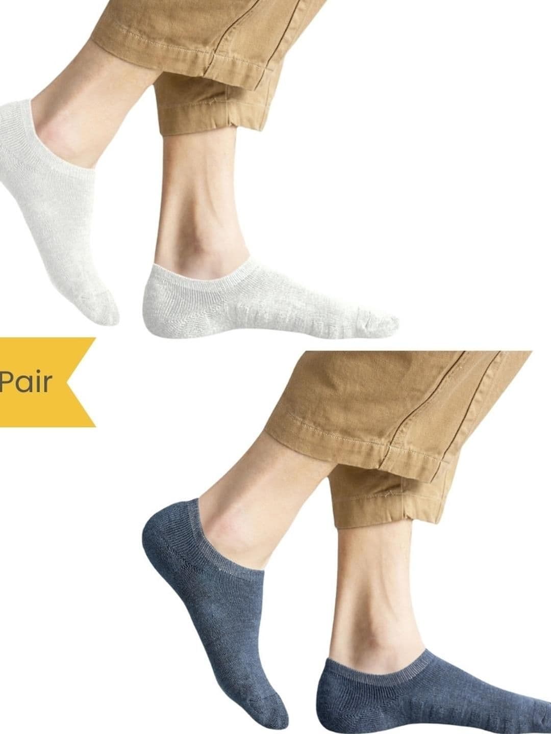 NESKA MODA Unisex Set Of 2 Shoe Liners Cotton Socks - view 1