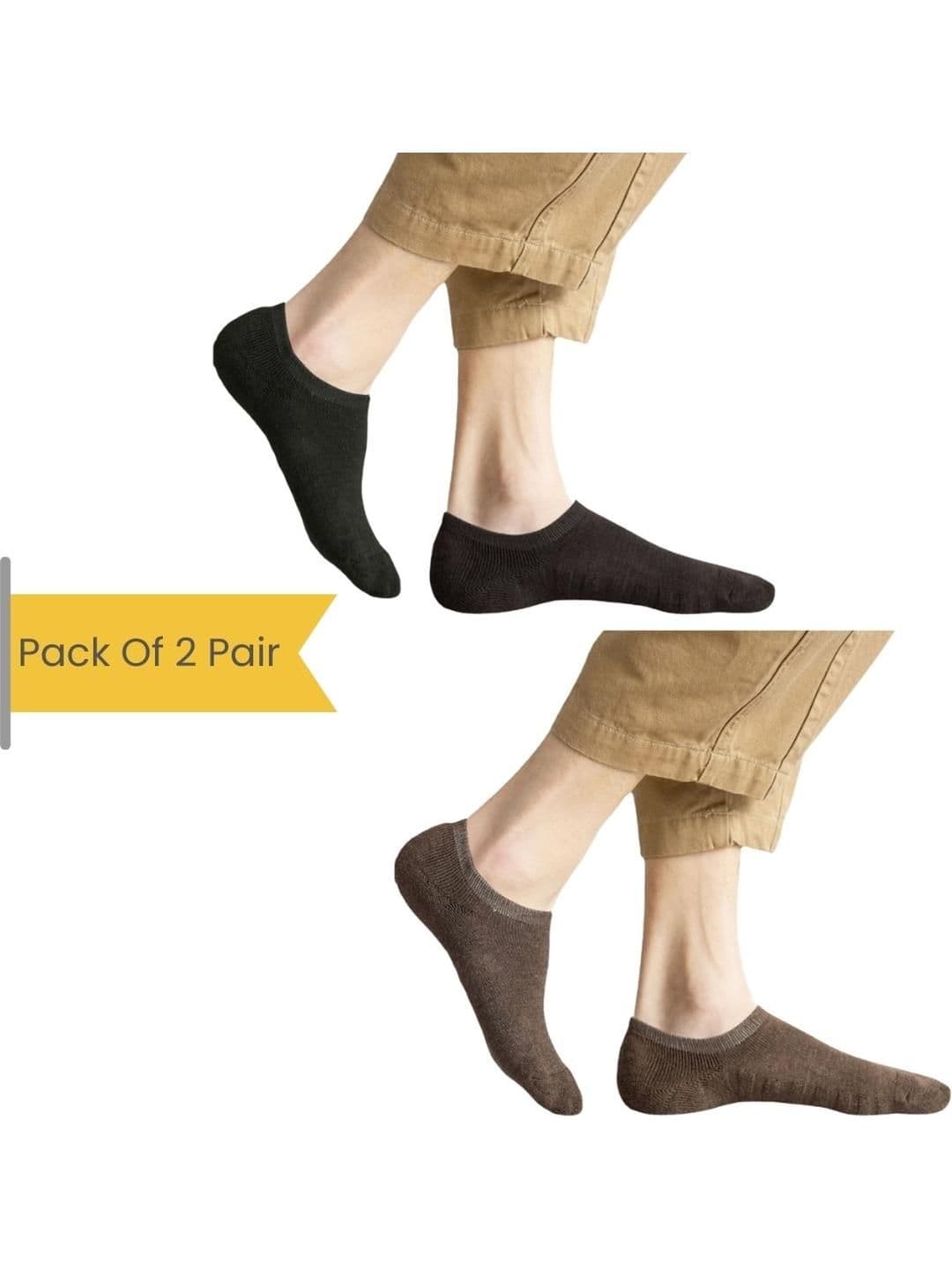 NESKA MODA Unisex Set Of 2 Shoe Liners Cotton Socks - view 1