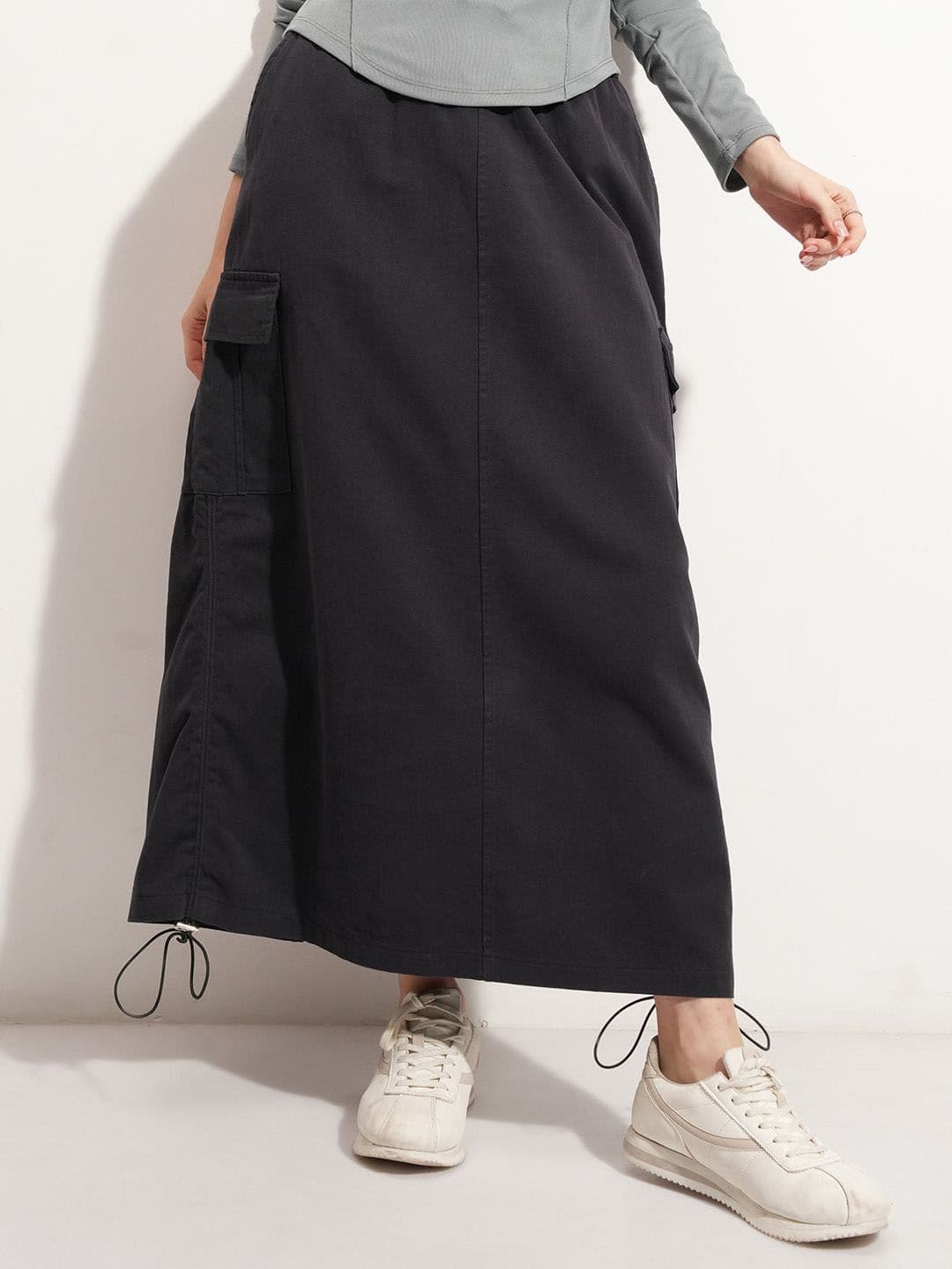 Street By Tokyo Talkies Cotton Straight Maxi Skirt - view 1