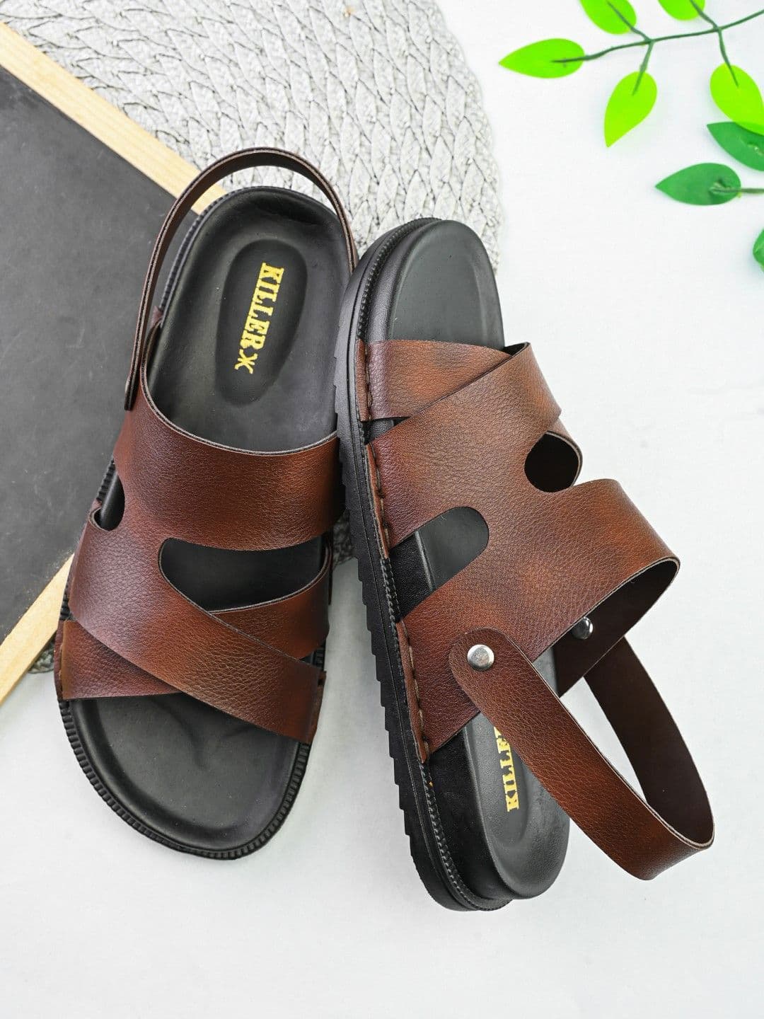 Killer Men PU Shoe-Style Sandals - view 1