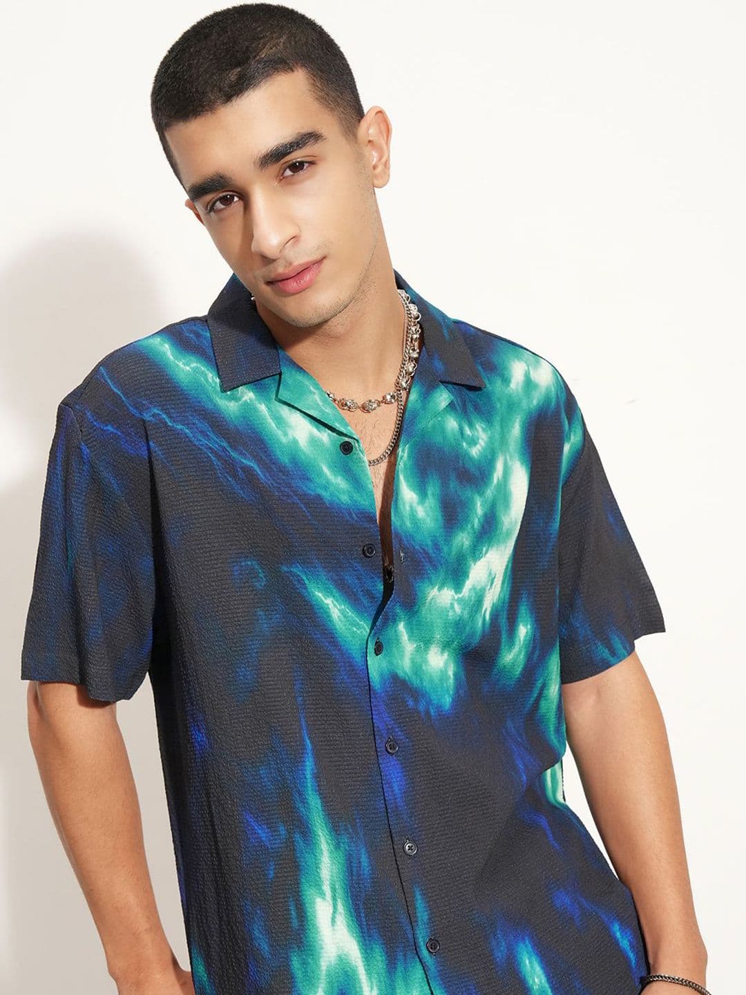 HIGHLANDER Abstract Printed Cuban Collar Casual Relaxed Fit Shirt - view 1
