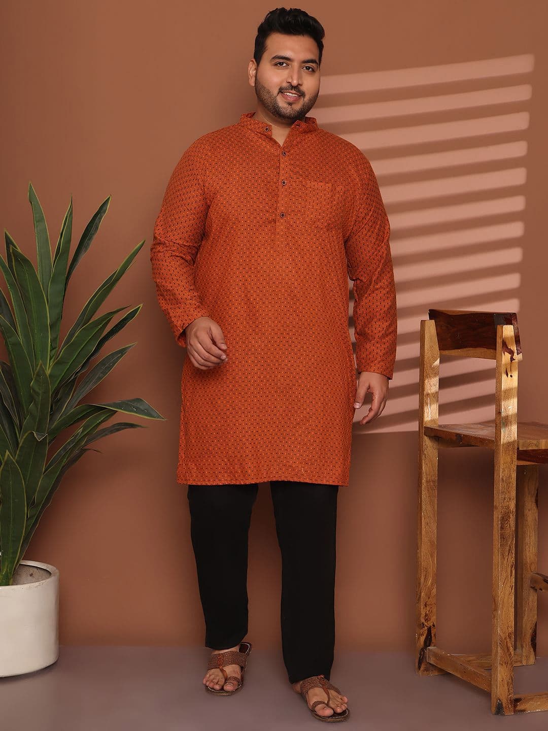Enchanted Drapes Men Ethnic Motifs Flared Sleeves Kurta - view 1