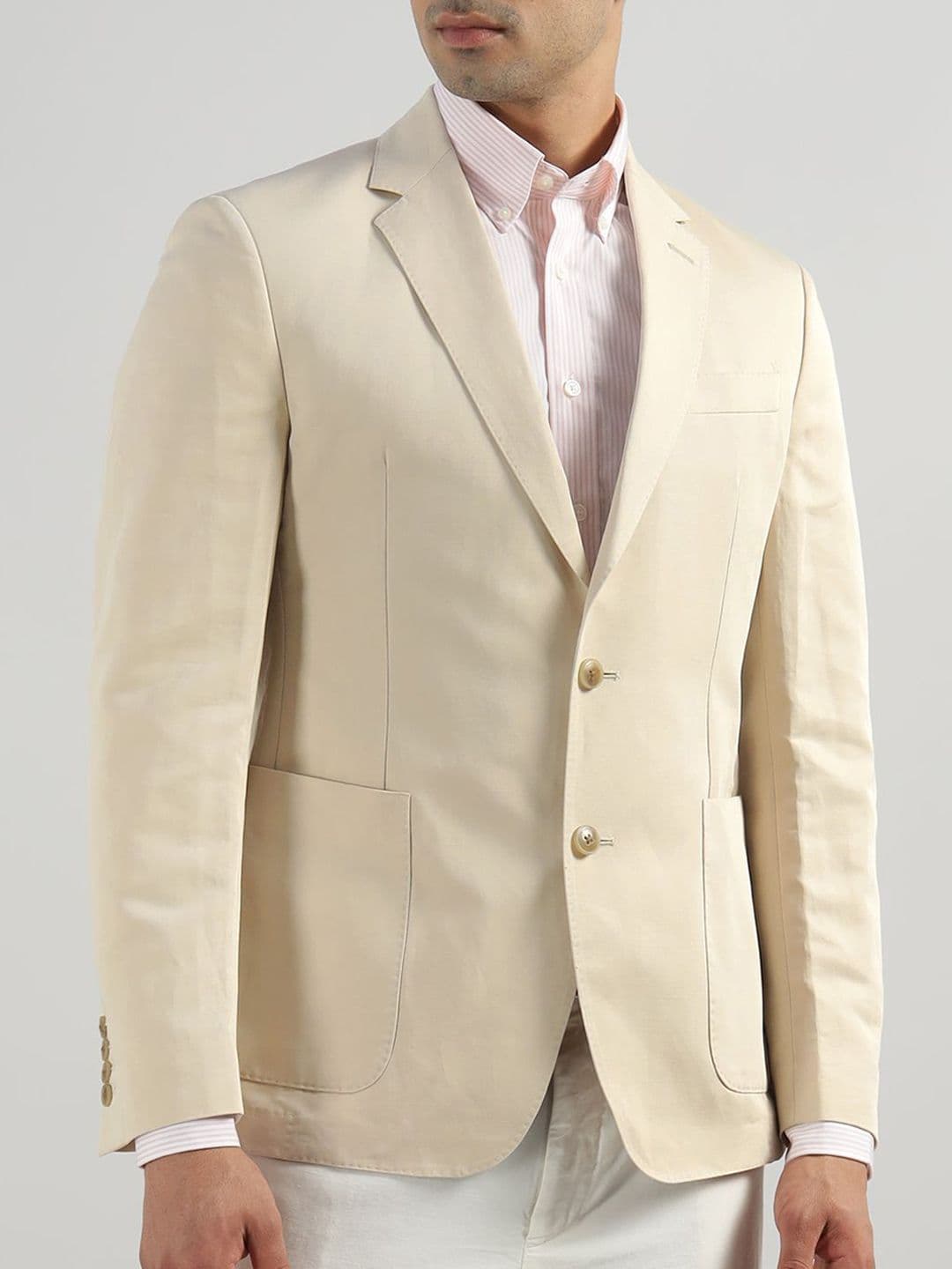 HACKETT LONDON Lapel Collar Cotton Tailored Jacket - view 1