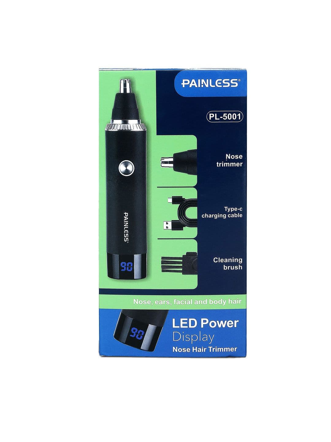 PAINLESS LED Light Digital Display Nose & Hair Trimmer