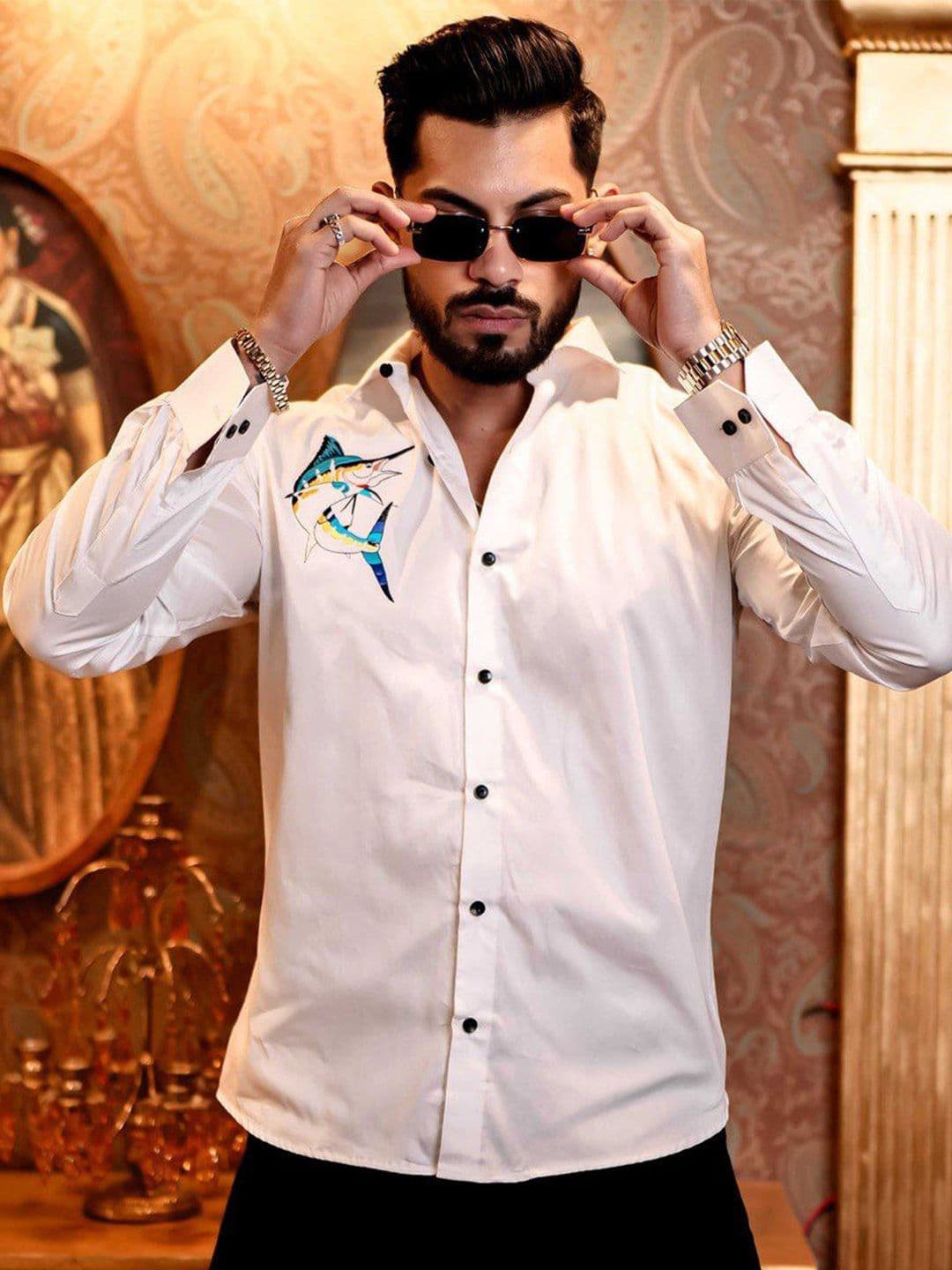 MARMIC FAB Men Graphic Printed Spread Collar Cotton Casual Shirt - view 1