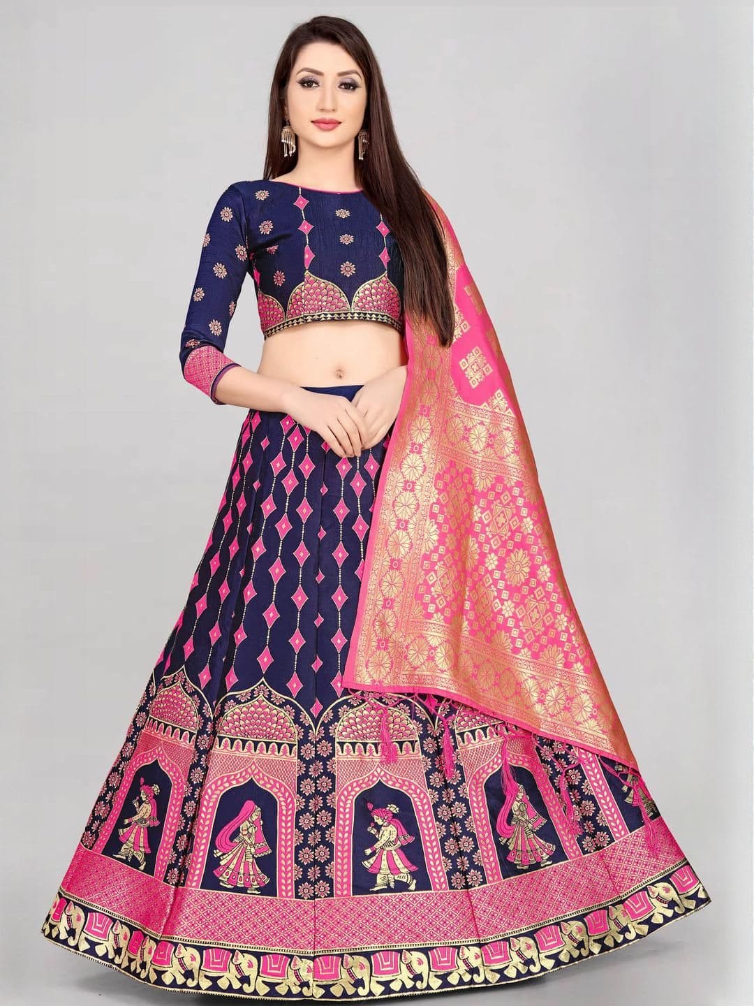 Mr Y Women Silk Lehenga Choli - view 1