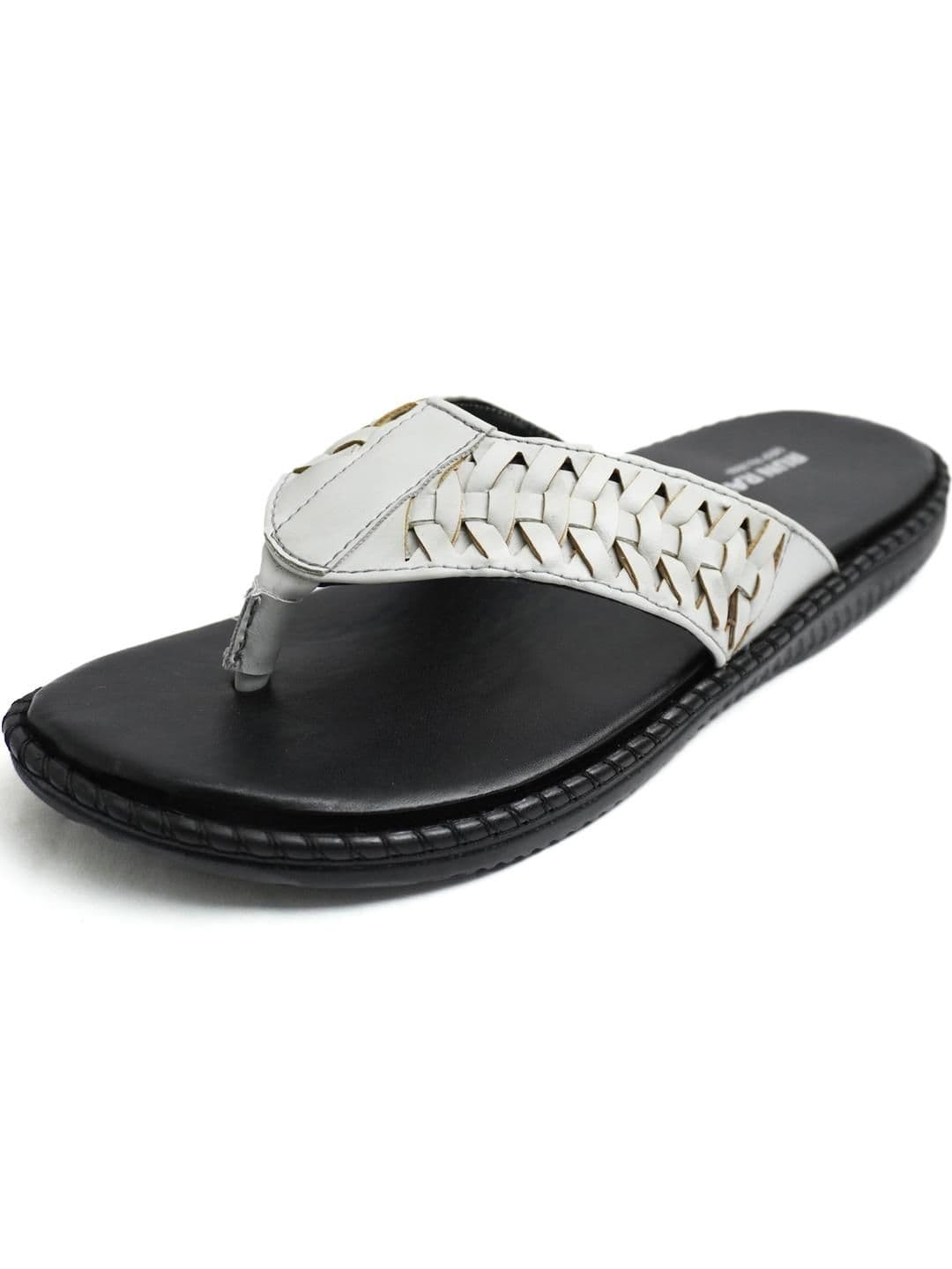 RUNRAVE White Synthetic Flip Flops - view 1