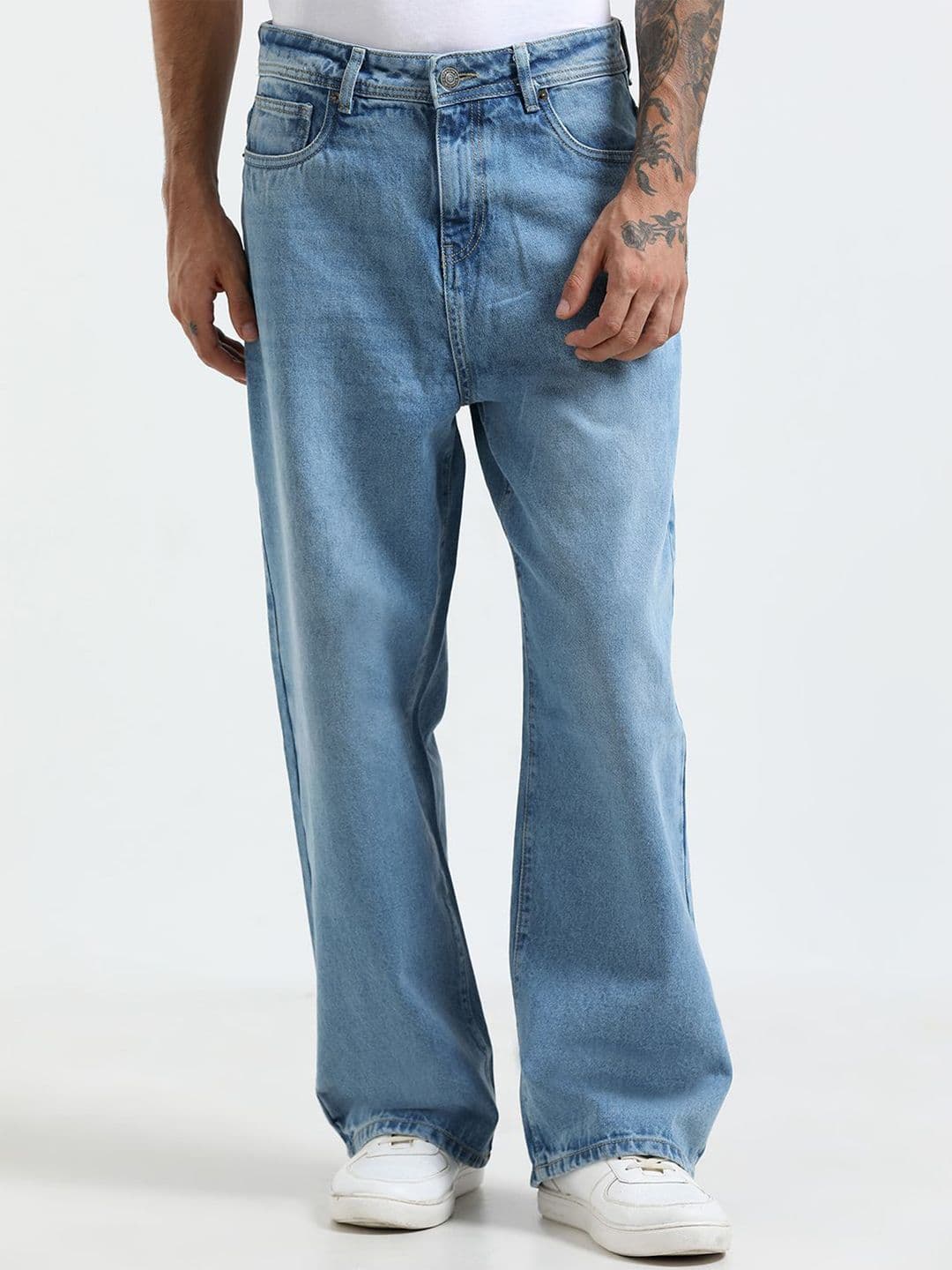 Espanshe Men Mid-Rise Low Distress Light Fade Jeans - view 1