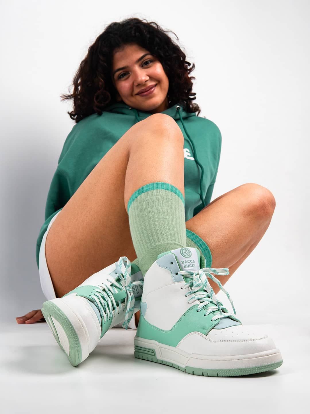 bacca bucci ETHEREA Women Sea Mint Pop Mid-Top Sneakers - view 1