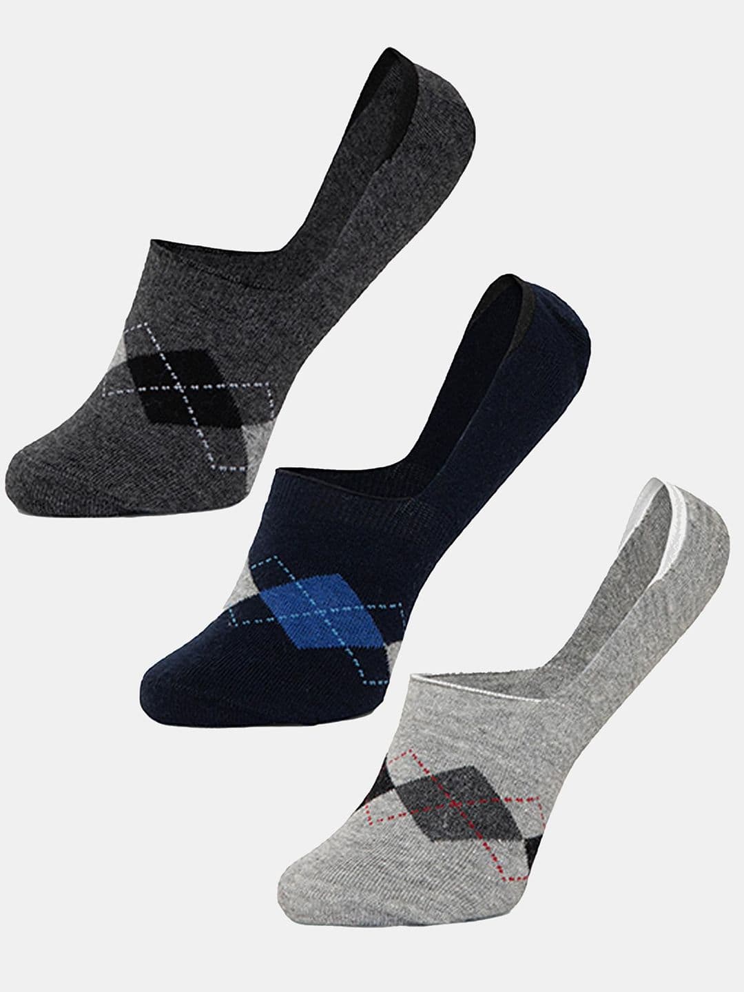 Bodycare Men Pack Of 3 Assorted Patterned Ankle Length Socks - view 1
