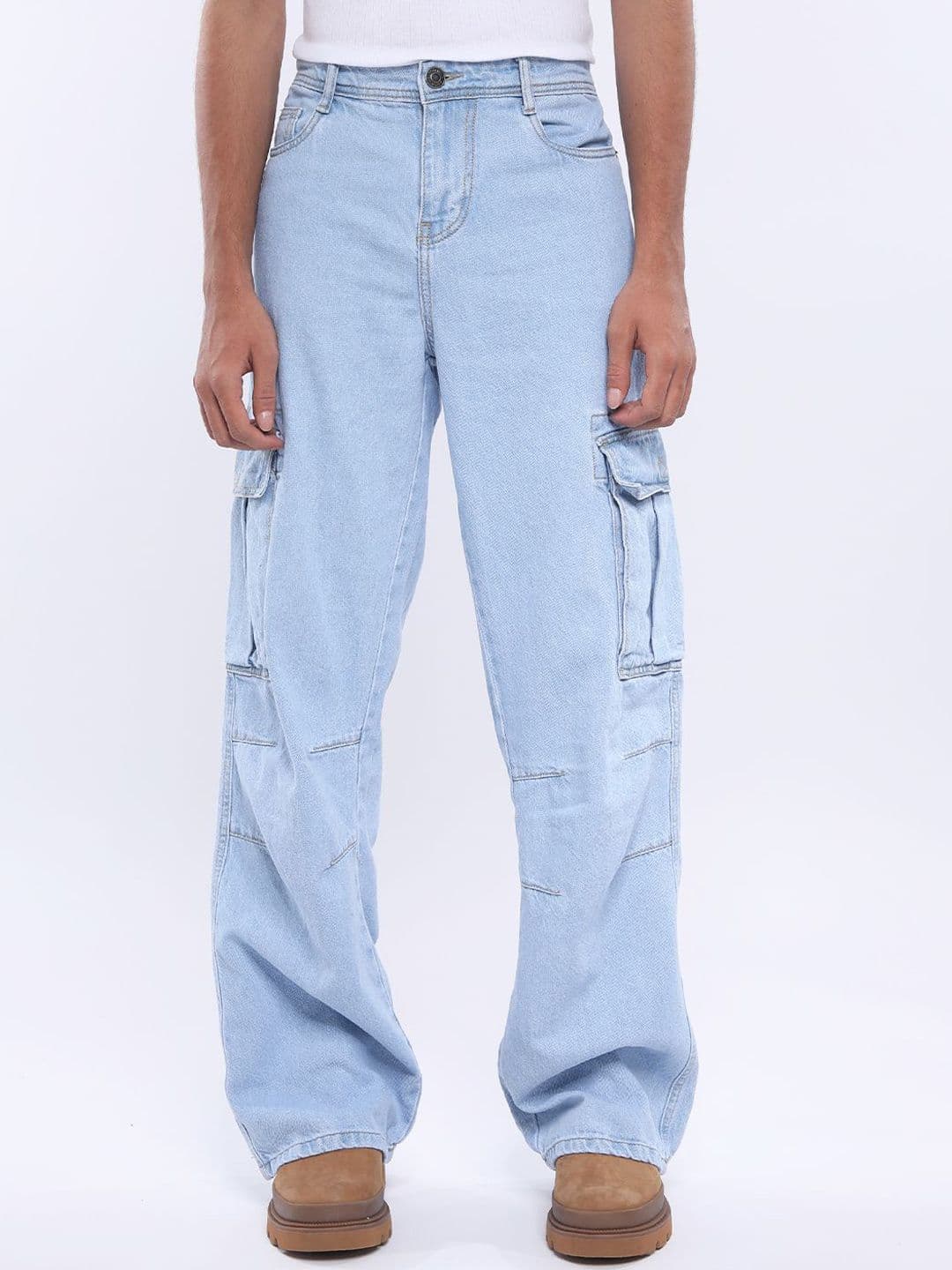 Espanshe Men Mid-Rise Baggy Clean Look Heavy Fade Jeans - view 1