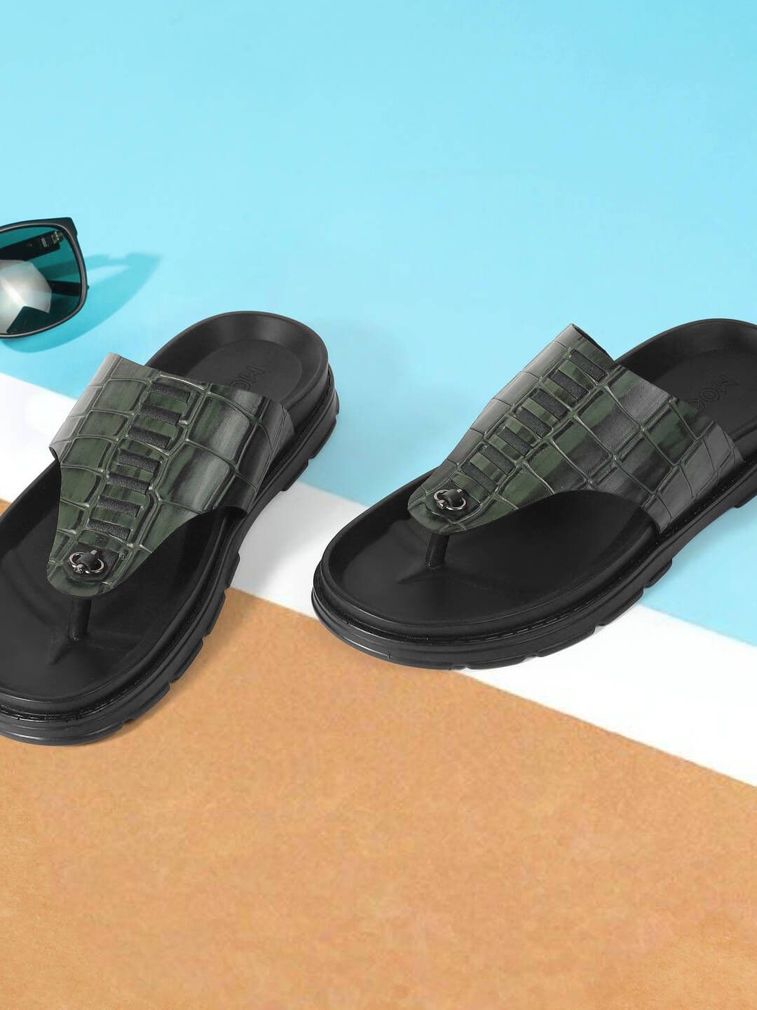 Mochi Cushioned Footbed Leather Comfort Sandals - view 1