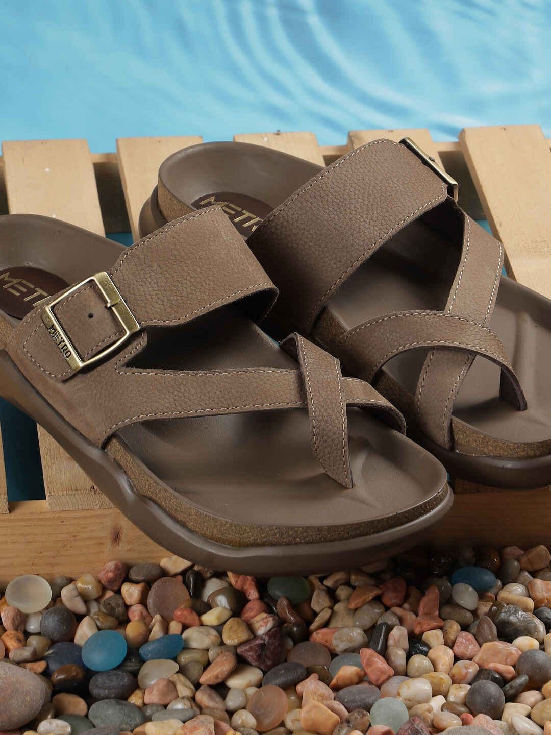 Metro Men Leather Comfort Sandals - view 1