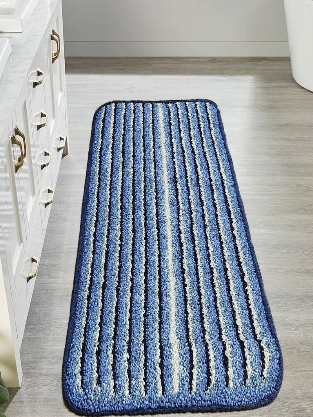 AaHo Decor Blue Striped Anti-Slip Doormat - view 1