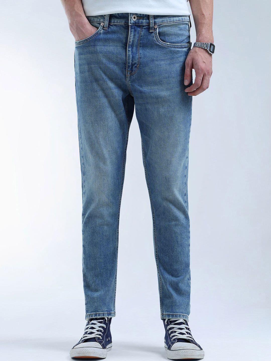 Flying Machine Men Relaxed Fit Mid-Rise Light Fade Jeans - view 1