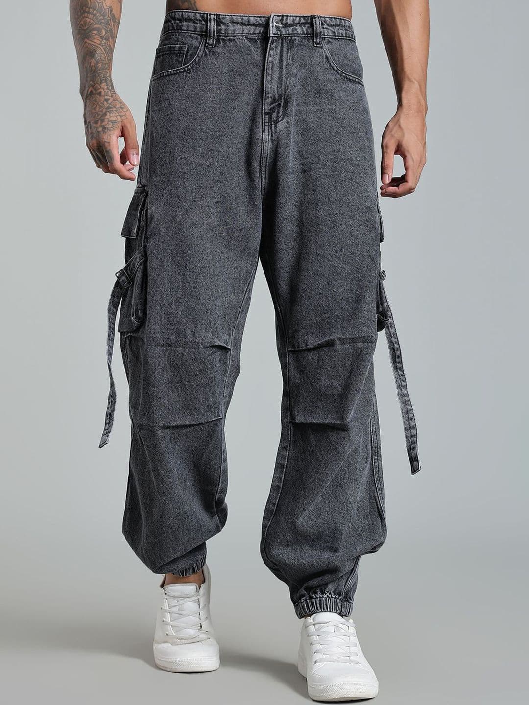 FOUL CHILD Men Baggy High-Rise Clean Look Light Fade Jeans - view 1