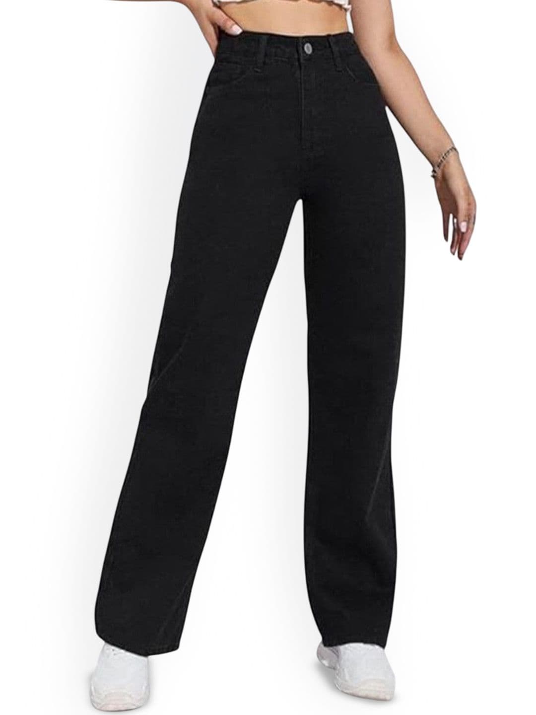 SENDIPO Women Jean High-Rise Straight Fit Clean Look Jeans - view 1