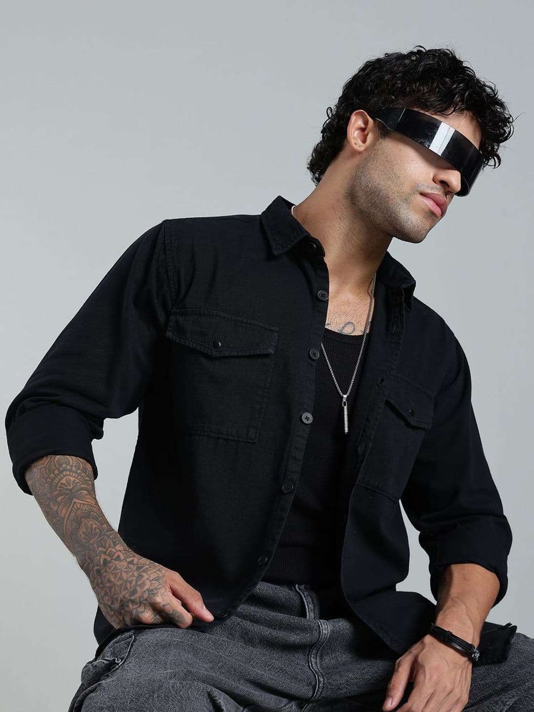 FOUL CHILD Spread Collar Cotton Casual Shirt - view 1