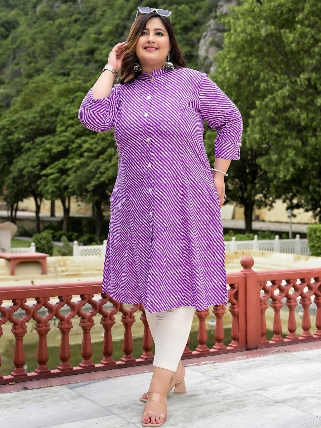 ROPADEMODA Women Purple Kurtas - view 1
