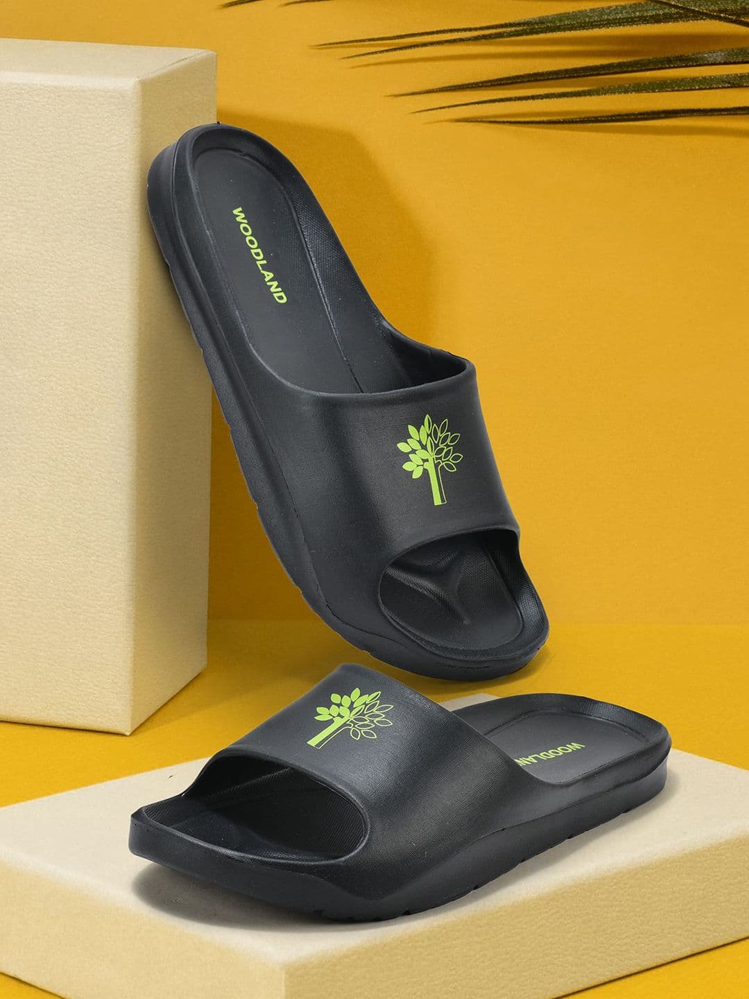 Woodland Floral Printed Flip Flops Sliders - view 1