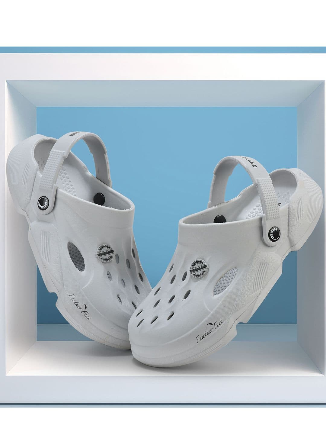 Woodland Self Design Cushioned Footbed Casual Clogs - view 1