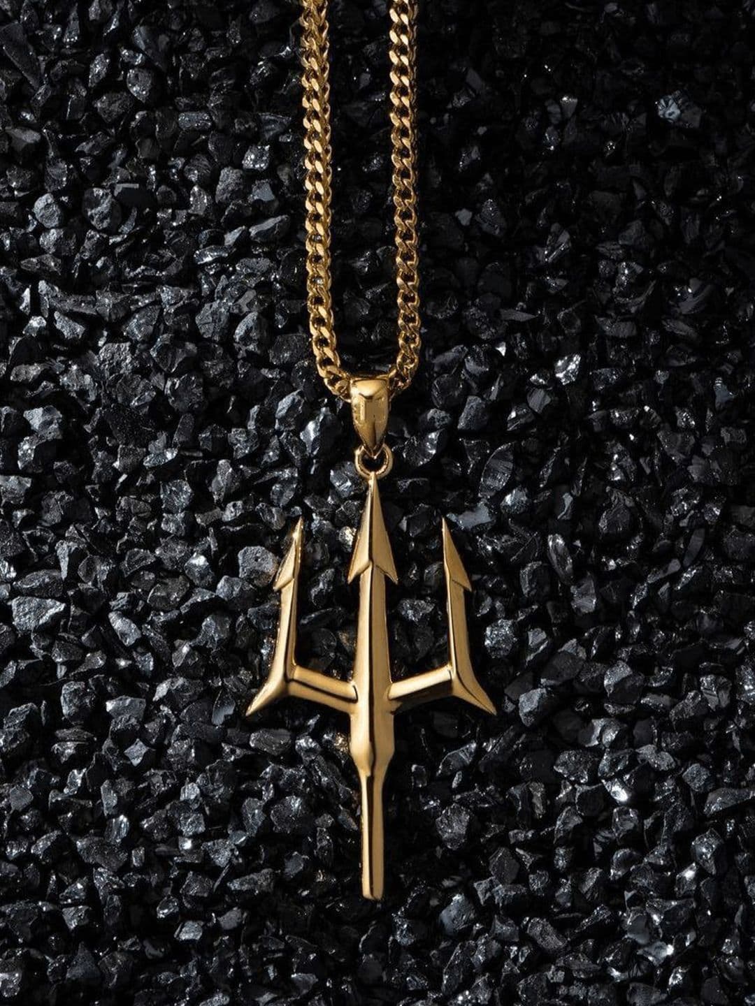 BEYTER Stainless Steel Shiv Trishul Pendant With Chain - view 1