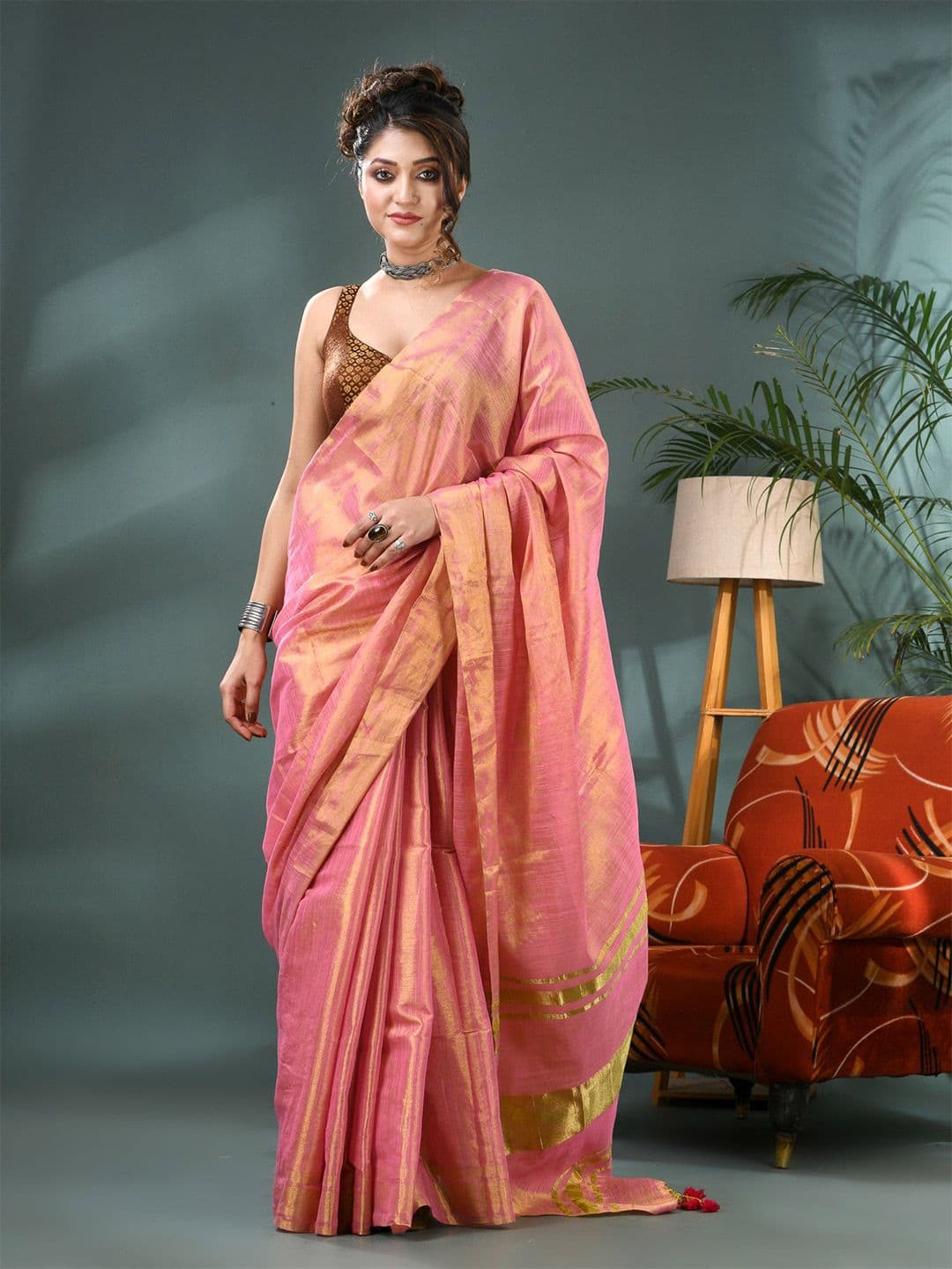 DESH BIDESH Silk Cotton Banarasi Saree - view 1