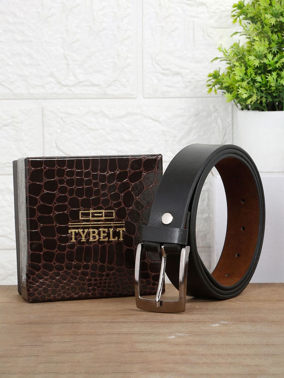 TYBELT Men Textured Leather Formal Belt
